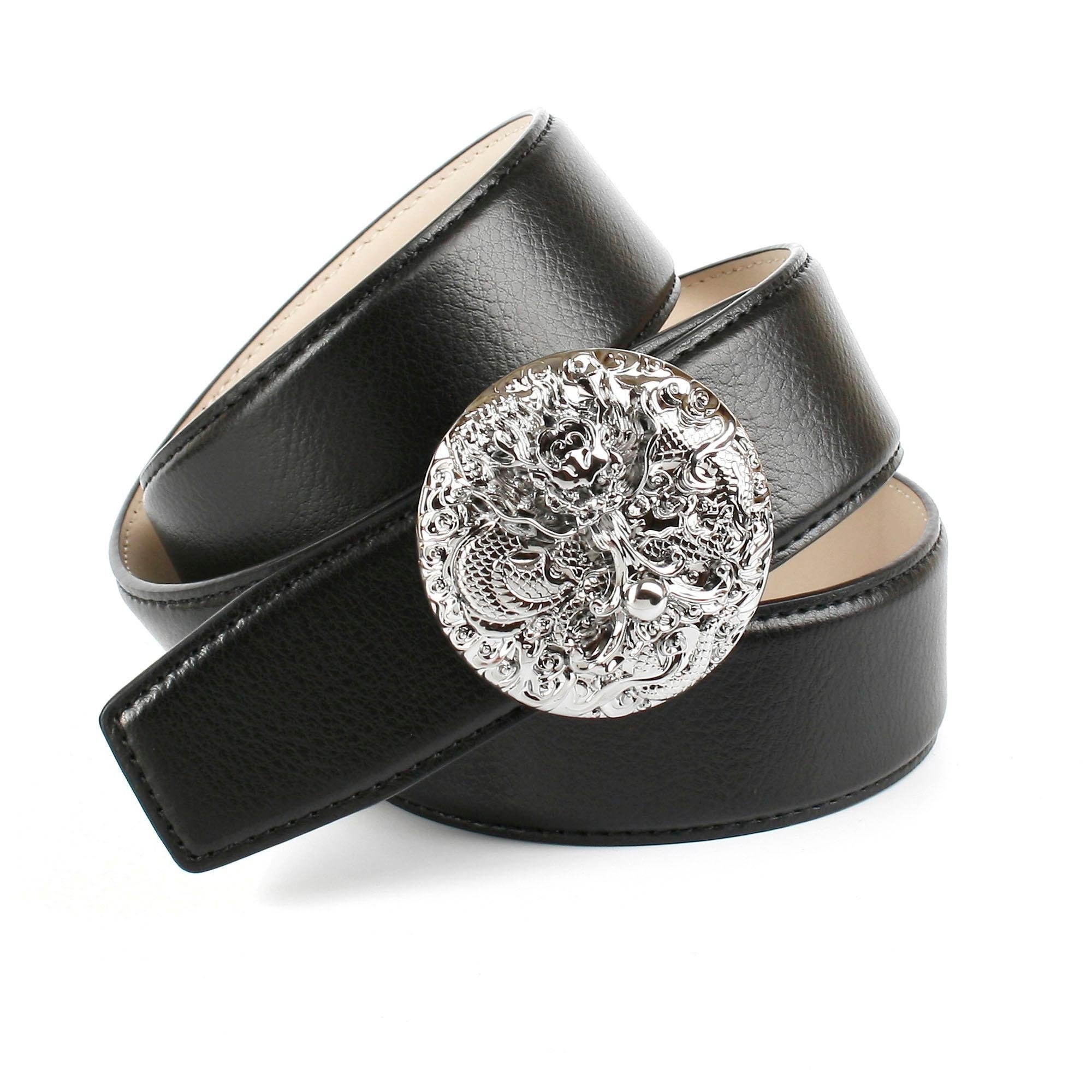 Image of Anthoni Crown Ledergürtel, mit silberfarbener Schliesse "Drache" bei Ackermann Versand Schweiz