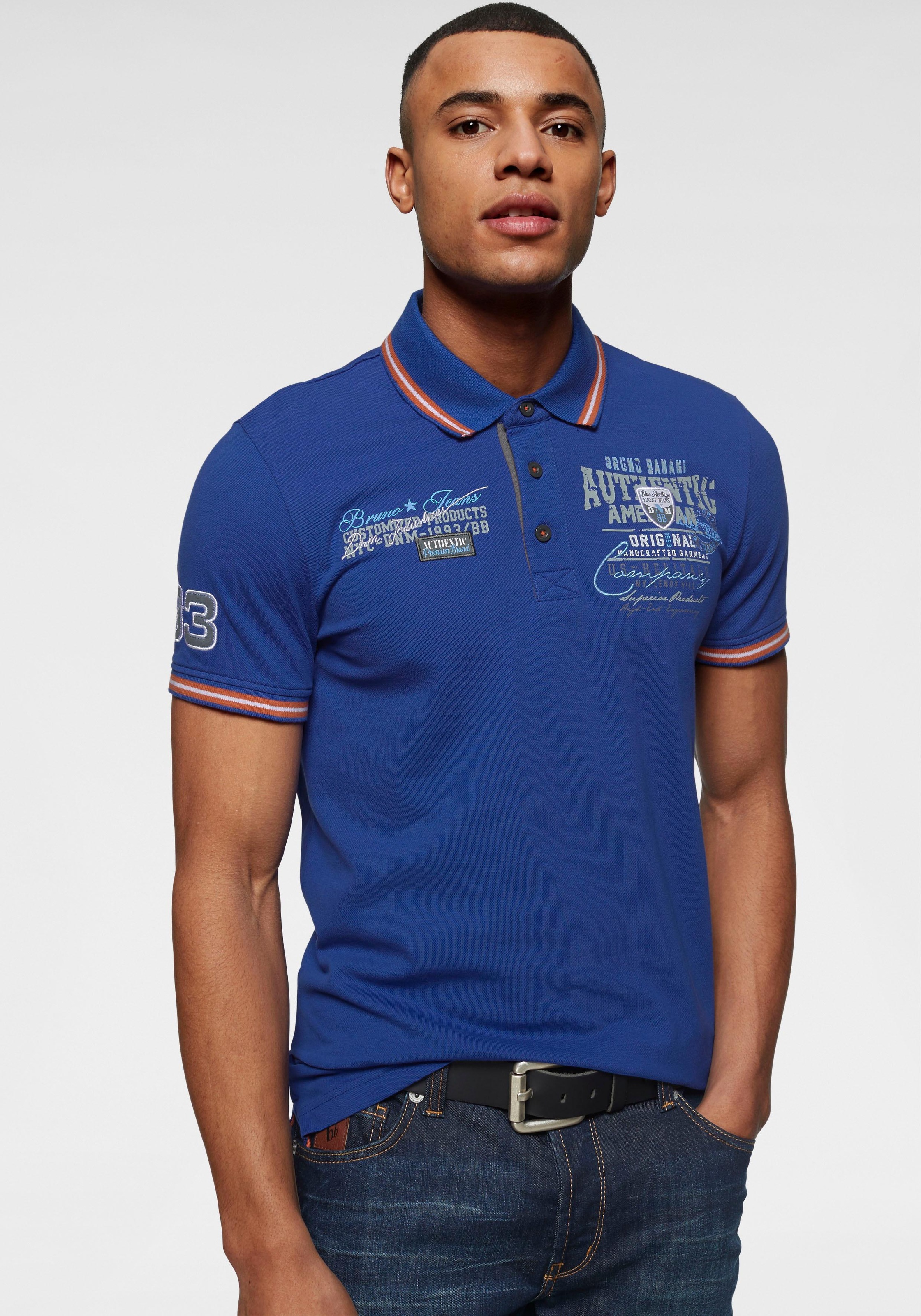 Image of Bruno Banani Poloshirt, mit Rückenprint bei Ackermann Versand Schweiz