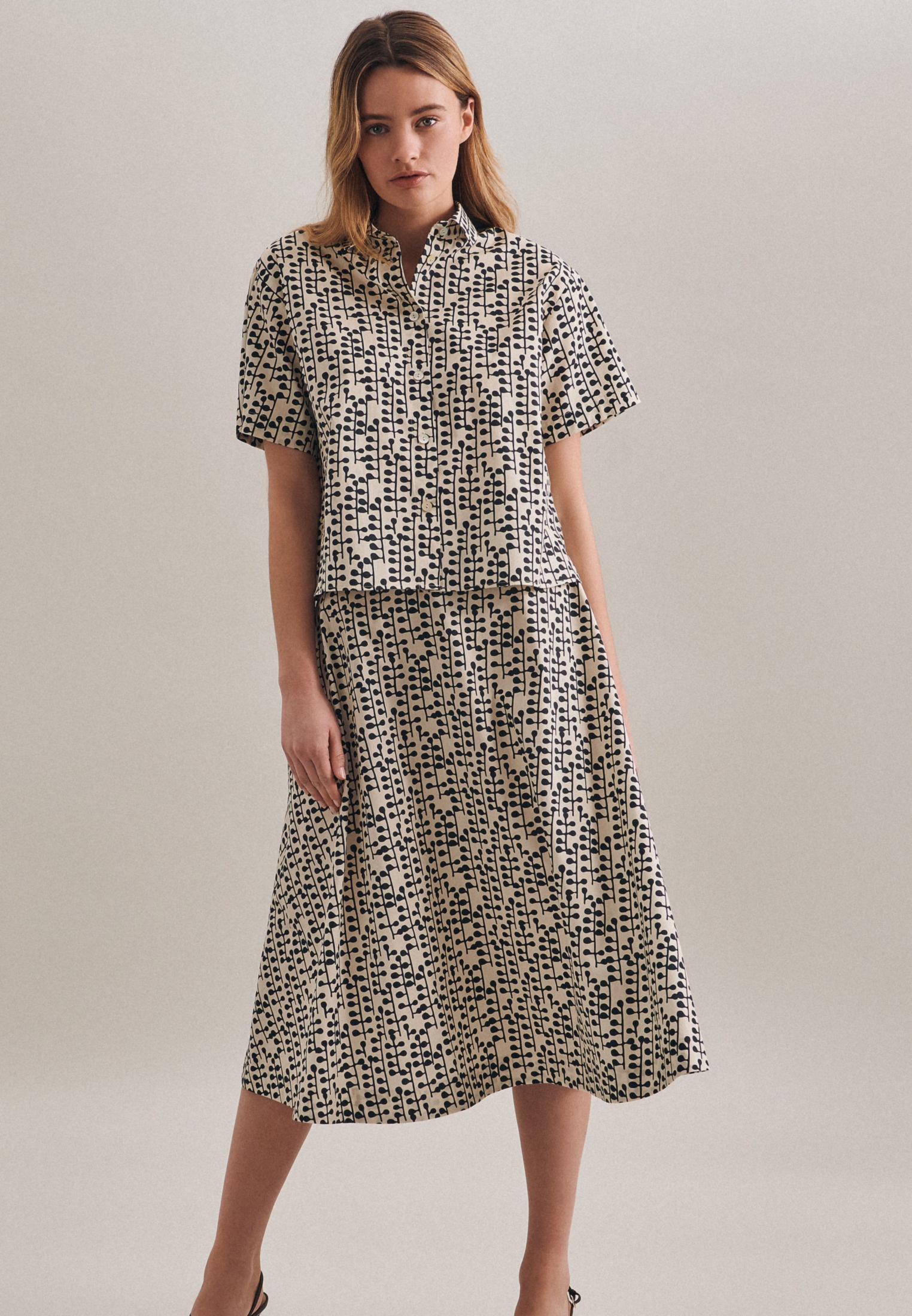 Image of seidensticker Hemdbluse »Schwarze Rose«, Kurzarm Kragen Druck bei Ackermann Versand Schweiz