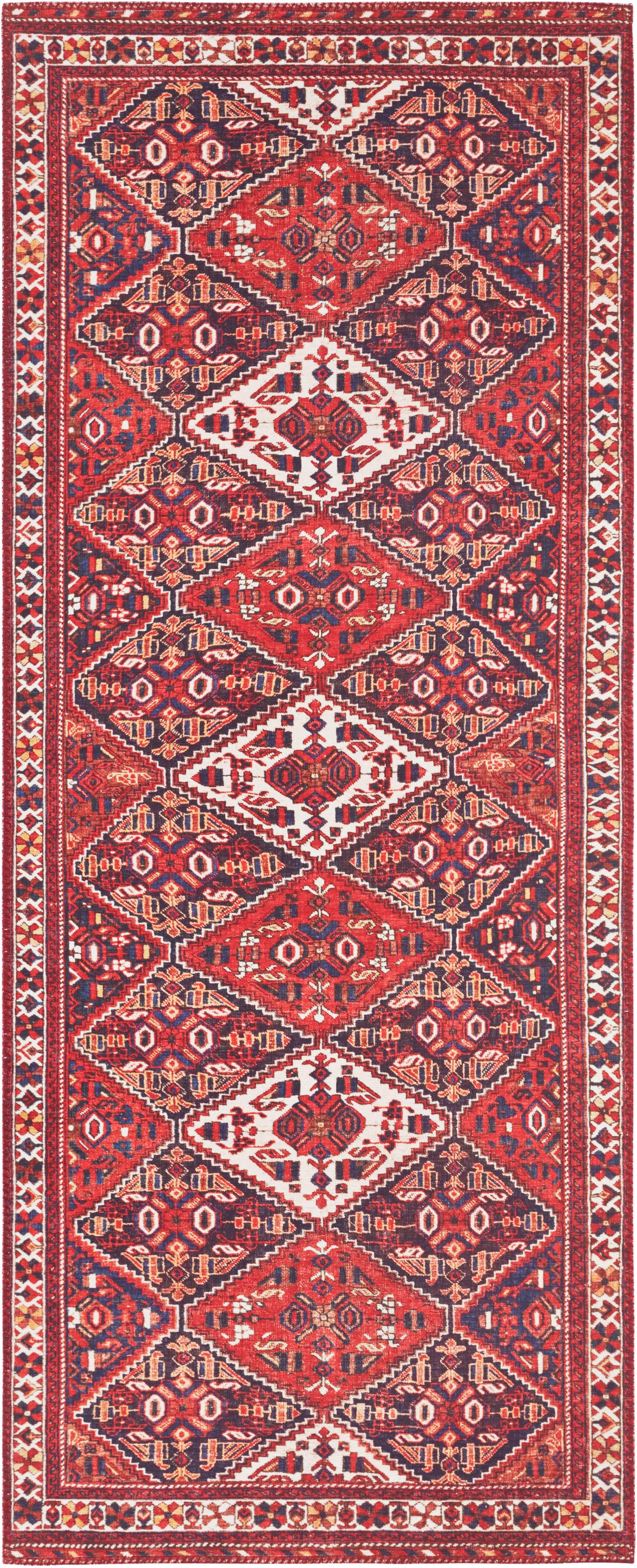Image of ELLE DECORATION Läufer »Afghan Kelim«, rechteckig, 5 mm Höhe, Orient Optik, Vintage Design, Wohnzimmer, Schlafzimmer, Robust, Pflegeleicht, gekettelt, kräftige Farben bei Ackermann Versand Schweiz