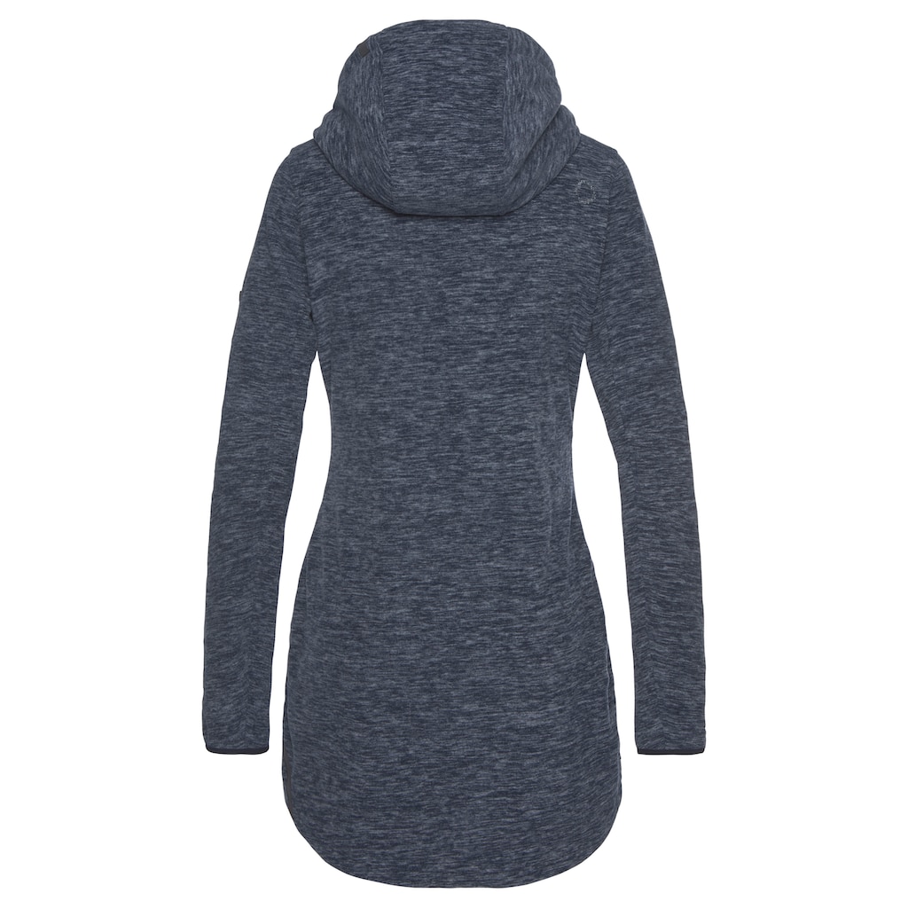 Alife & Kickin Outdoorjacke »CharliAK«, mit Kapuze, warme Longjacke im Fleece-Downlook-Style, Materialmix