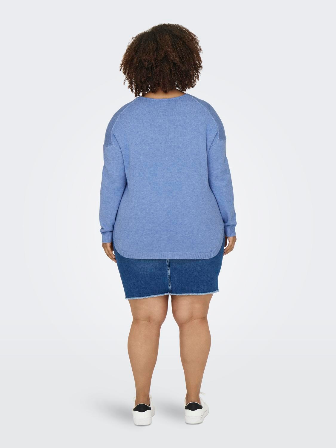 ONLY CARMAKOMA V-Ausschnitt-Pullover »CARMARGARETA LS PULLOVER KNT NOOS«