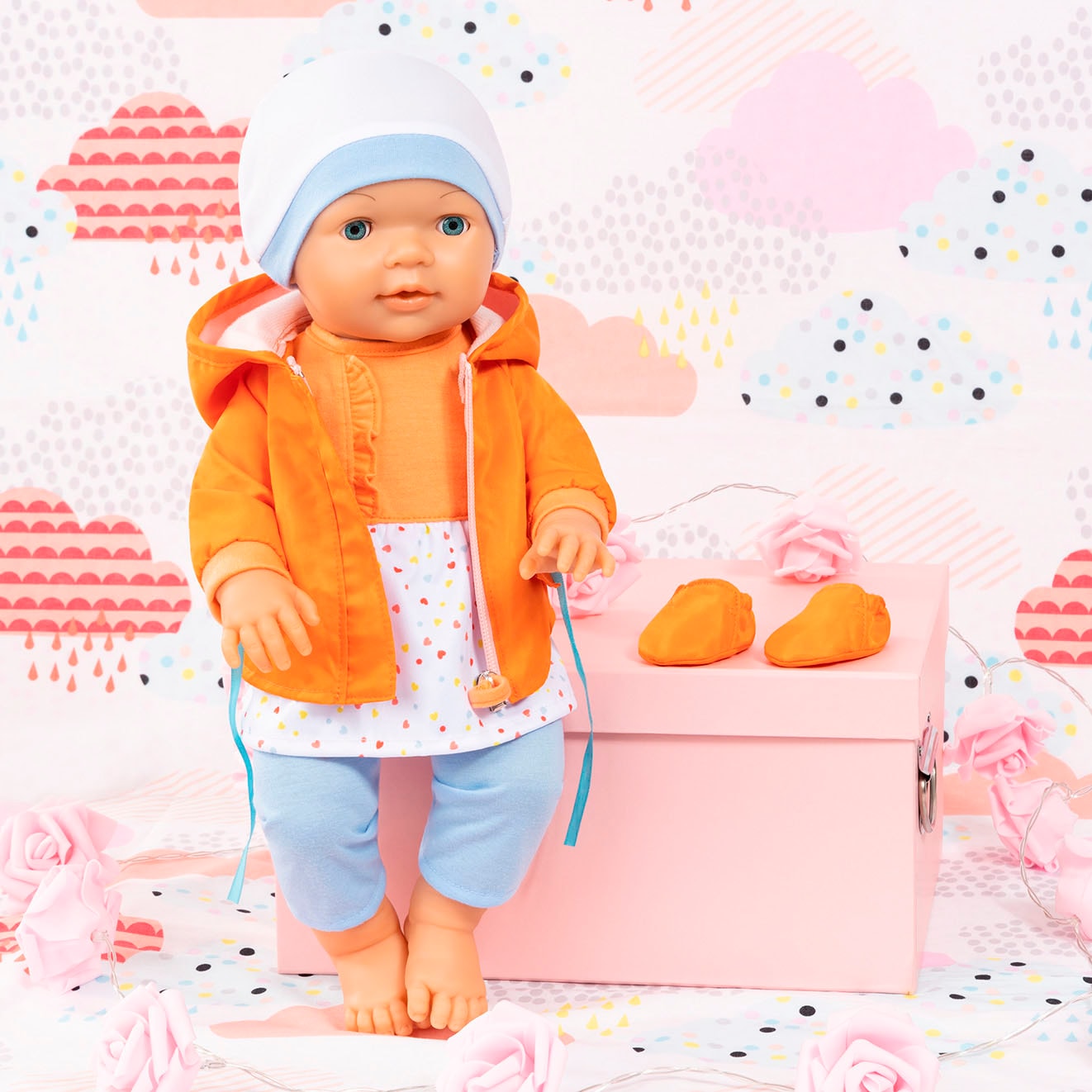 Bayer Vêtements de poupées »Kleid/Hose orange«