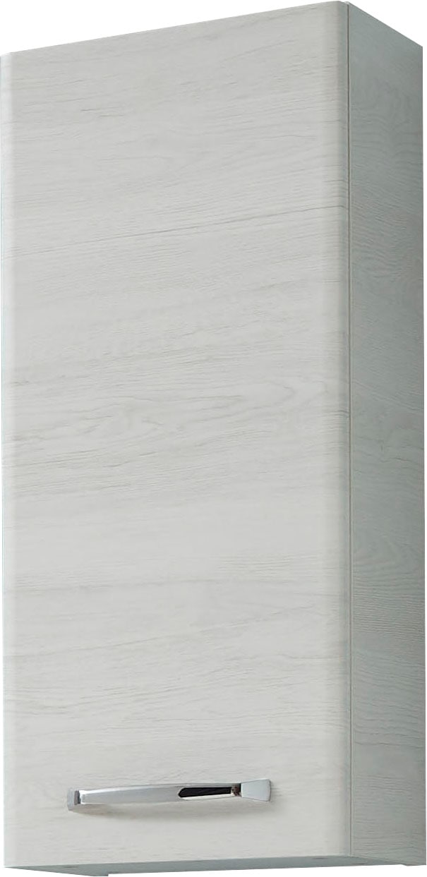 Image of Saphir Hängeschrank "Quickset Wand-Badschrank 30 cm breit mit 1 Tür und 2 Glas-Einlegeböden" Badezimmer-Hängeschrank inkl. Türdämpfer, Griffe in Chrom Glanz