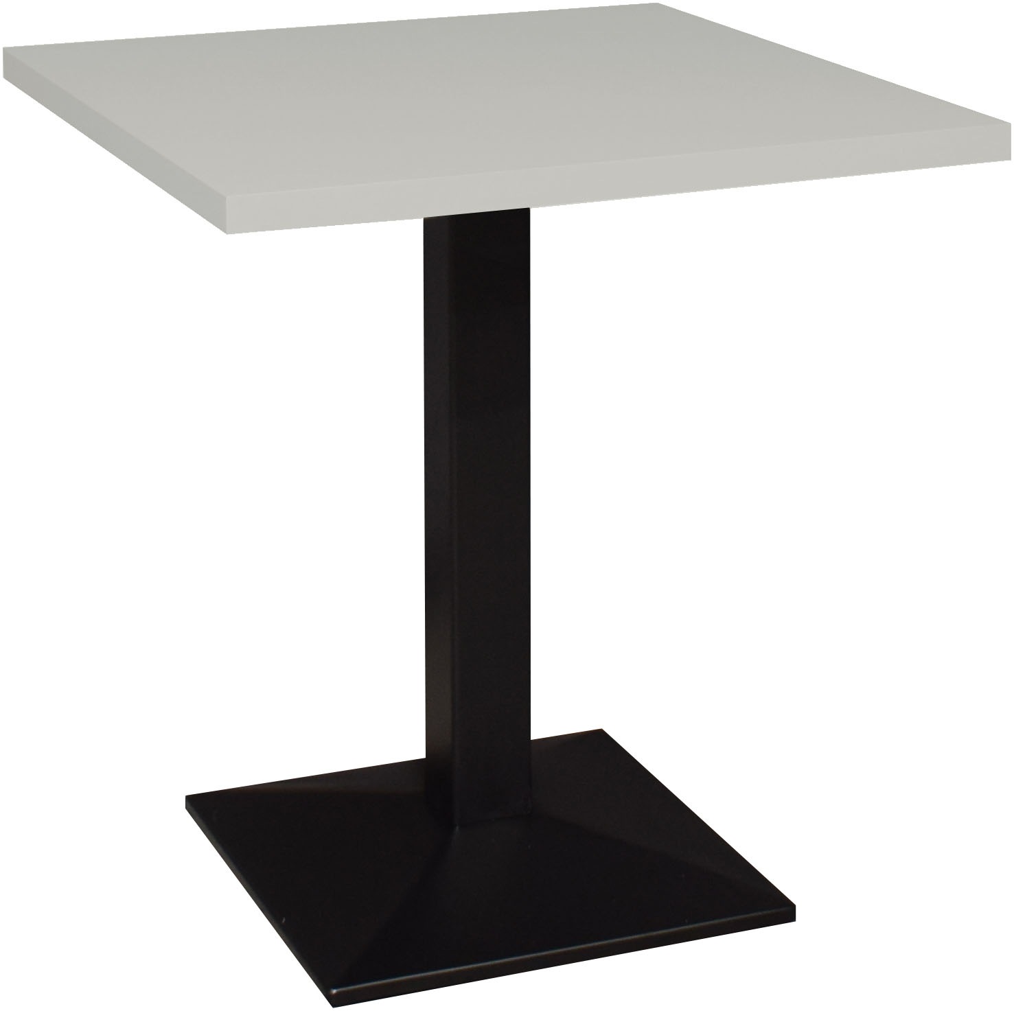 Image of Mäusbacher "Big Bistro Metall" Quadrat-Säulengestell, eckige Platte BHT 70x75x70 cm