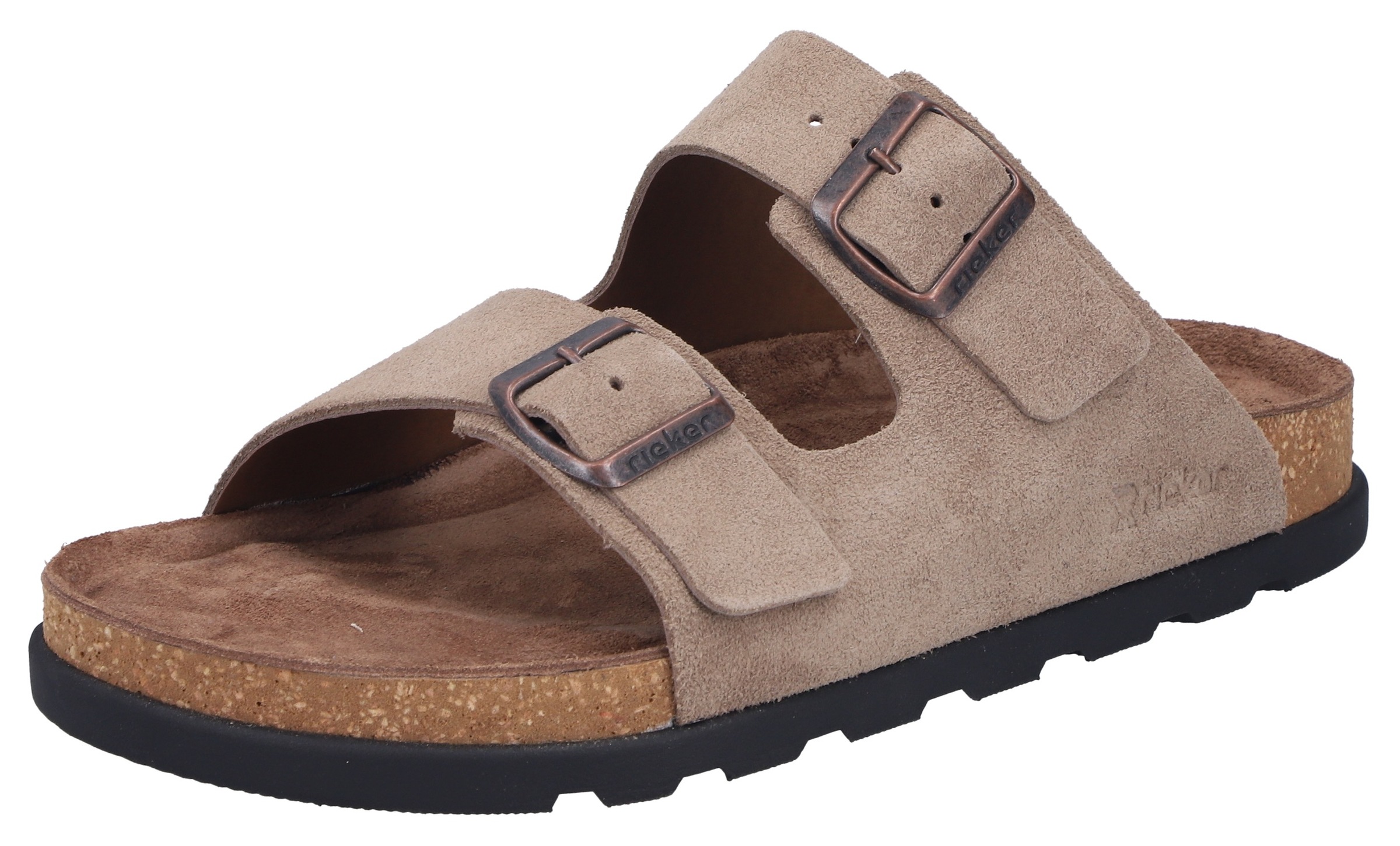 Image of Rieker Pantolette Sommerschuh, Strandschuh, Hausschuh mit bequemem Fussbett