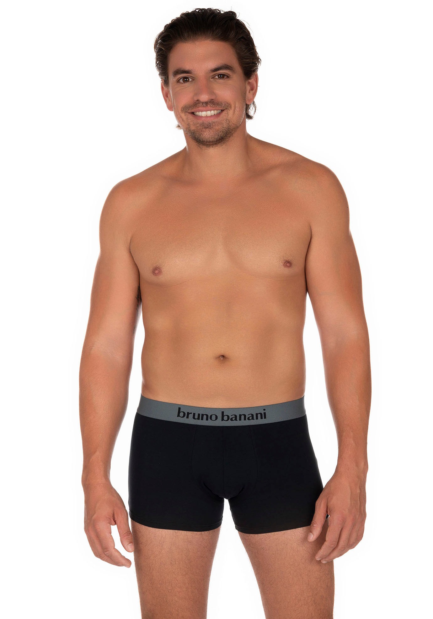 Bruno Banani Boxer »Flowing«, (2er Pack), mit kontrastreichem Logobund
