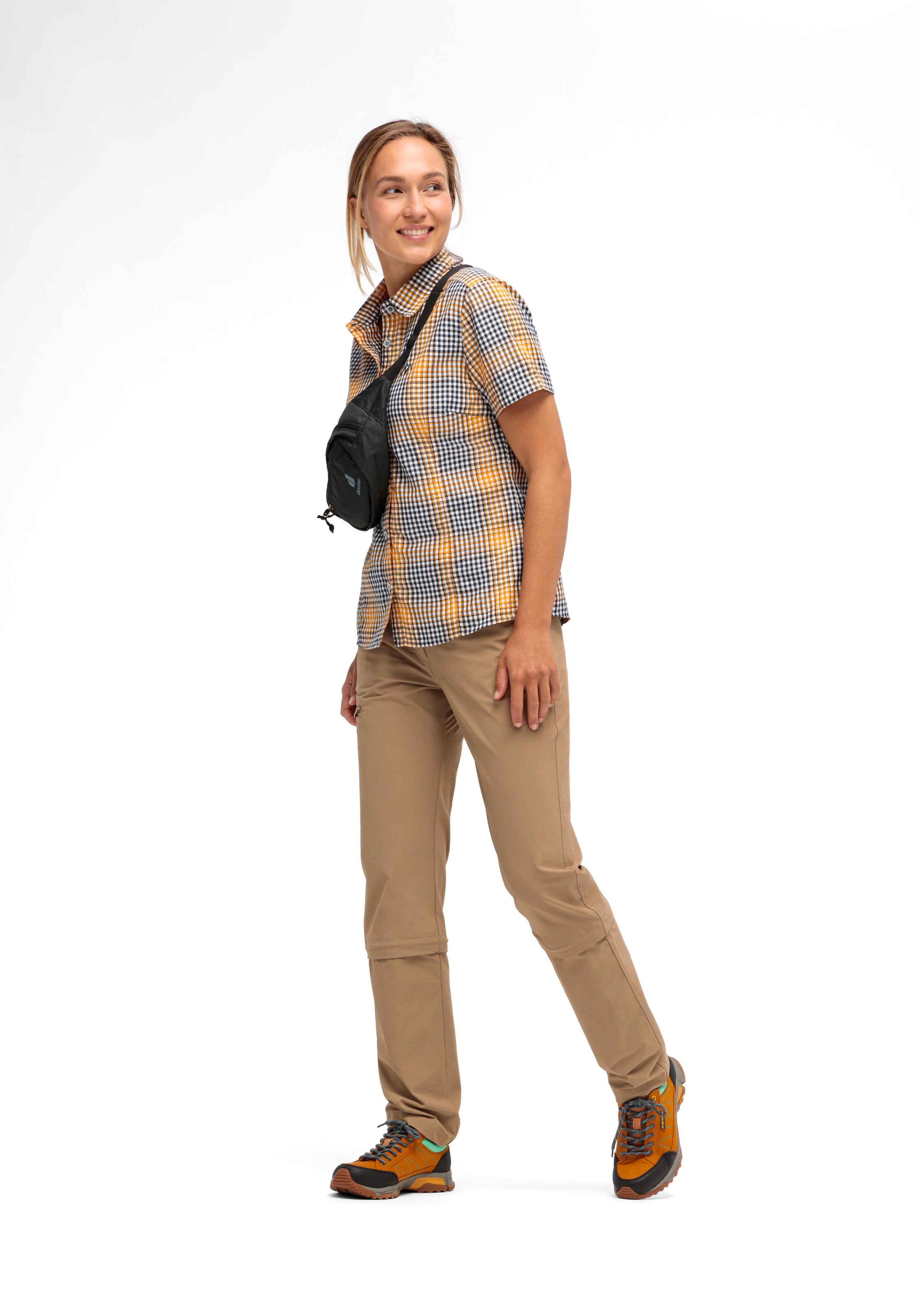 Maier Sports Karobluse, mit Hemdblusenkragen