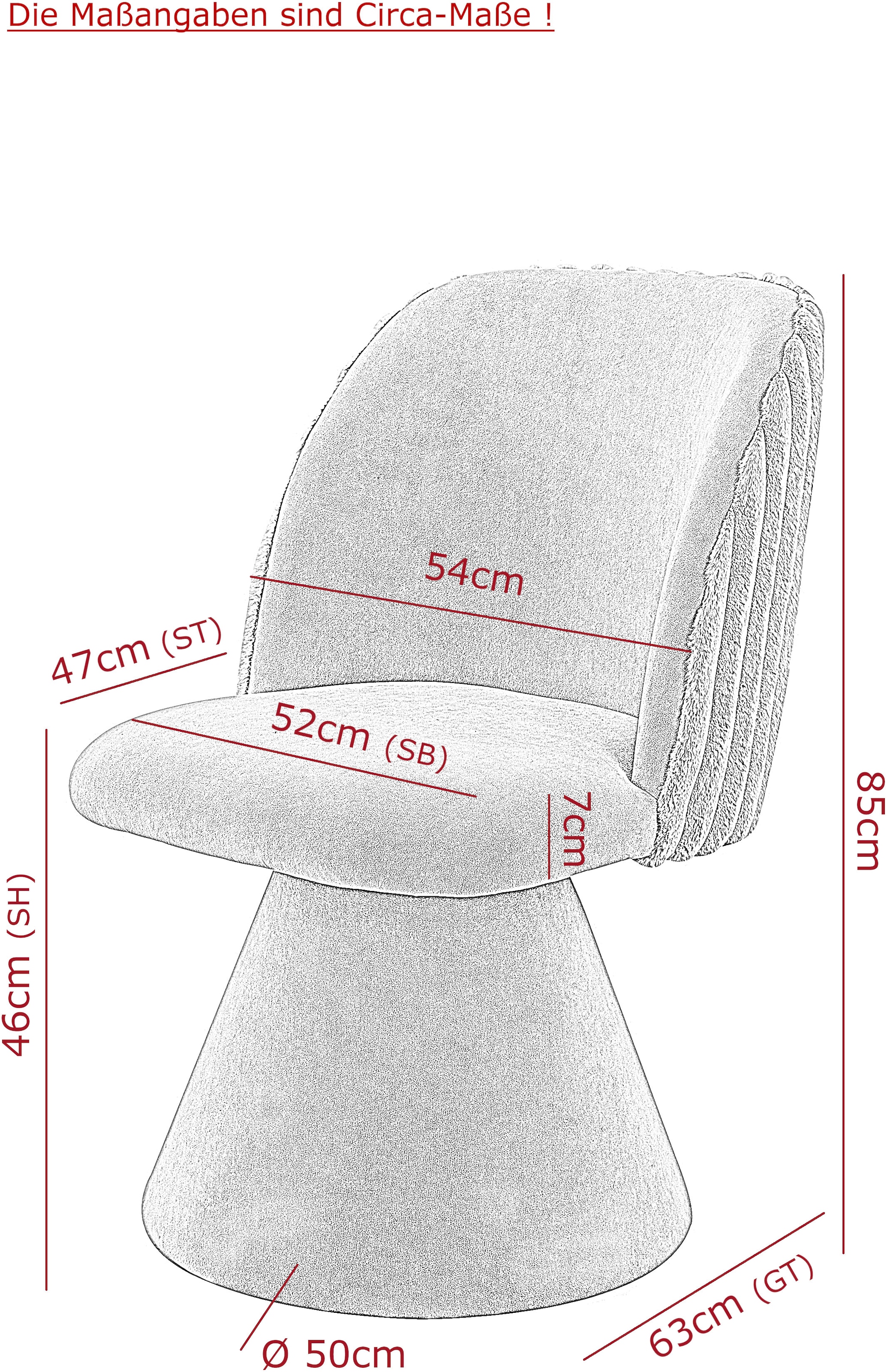 HELA Drehstuhl »BARI II« (Set) 1 Stk.360° drehbar, Polsterfuss, Webstoff, fest gepolstert