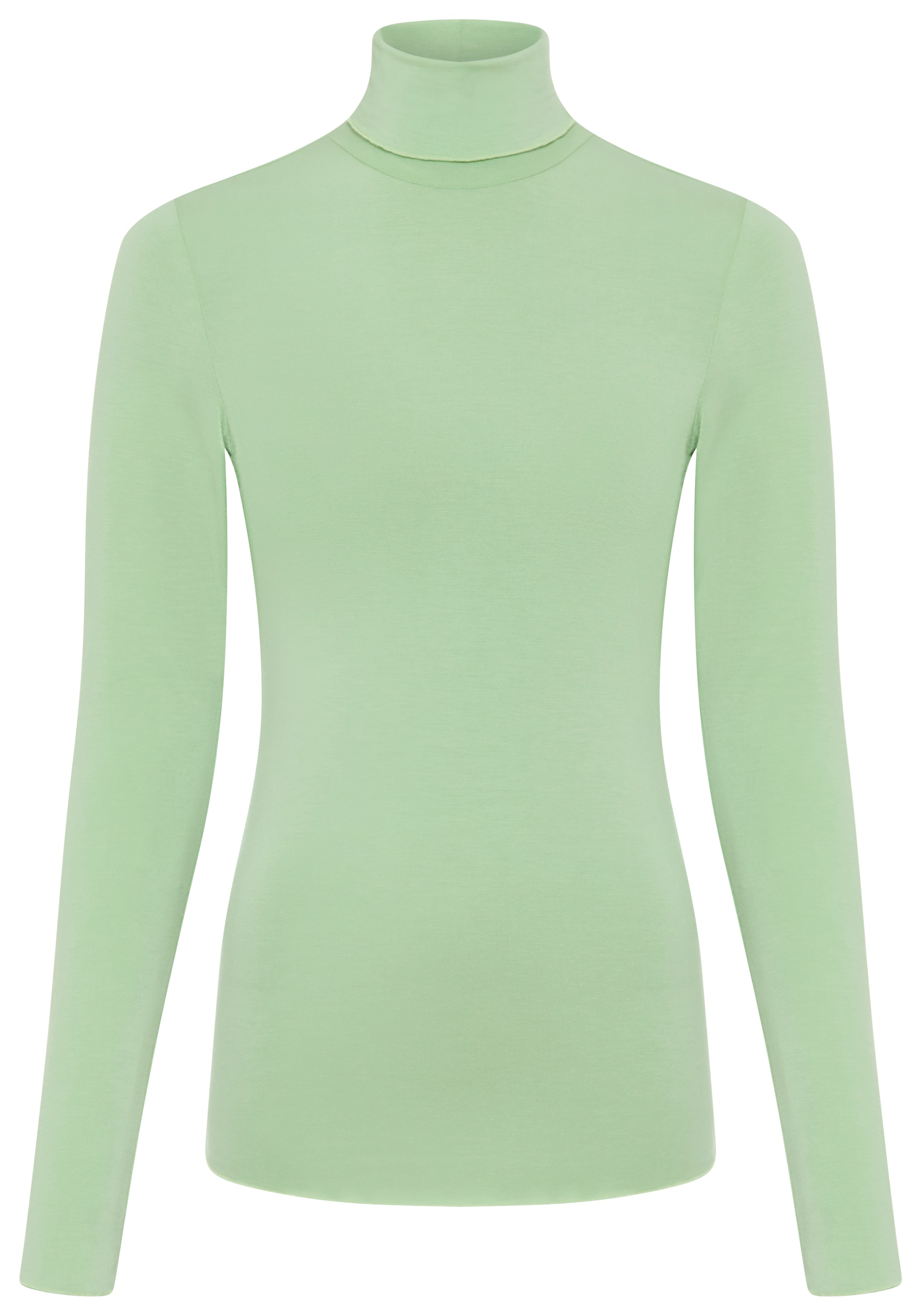 Flashlights T-shirt à manches longues mit Rollkragen, elastischer Jersey, Babylock Saum