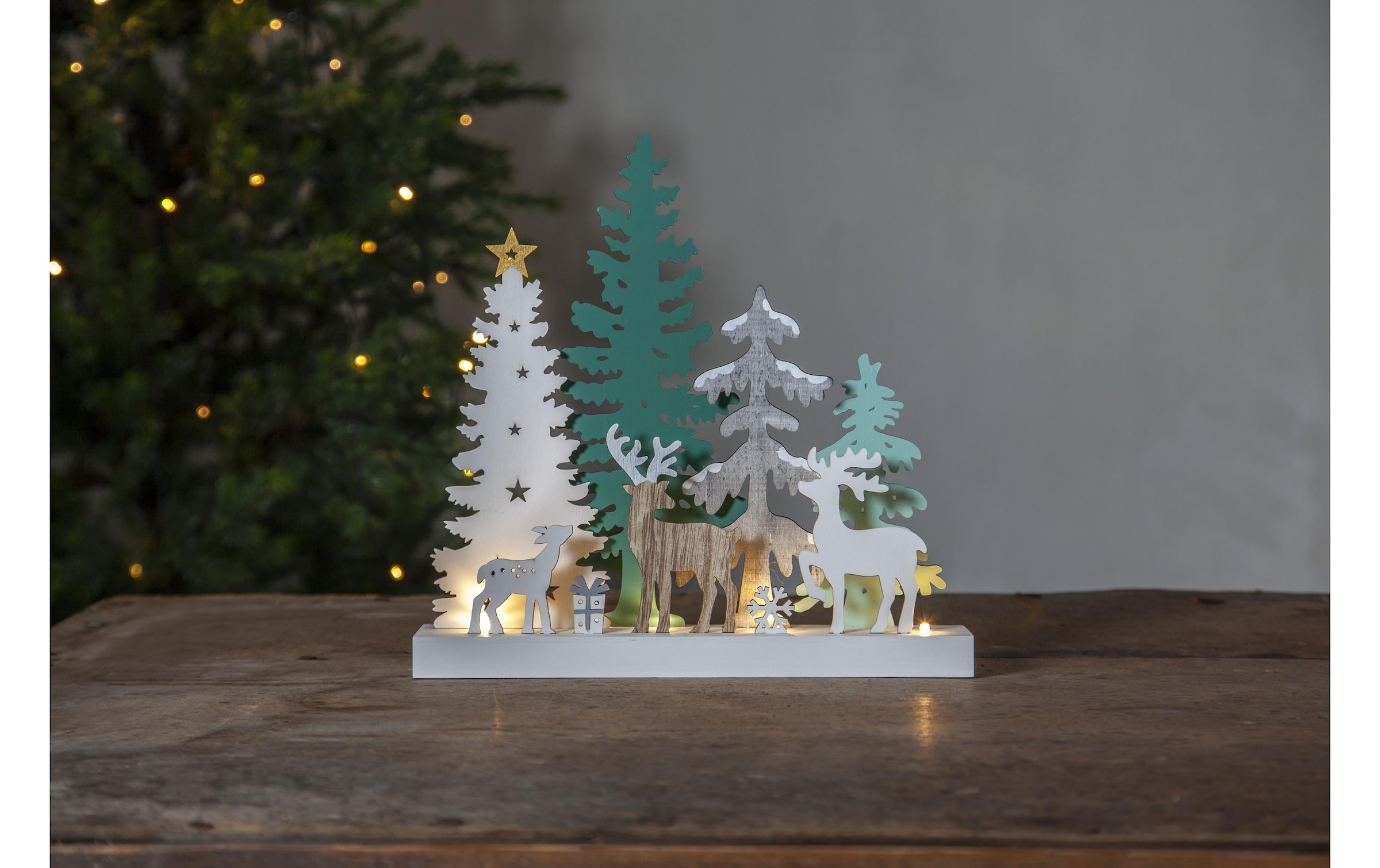 Parforce Traditional Hunting Figurine de Noël »Kerzenständer Reinbek Wald 30 cm, Holz«