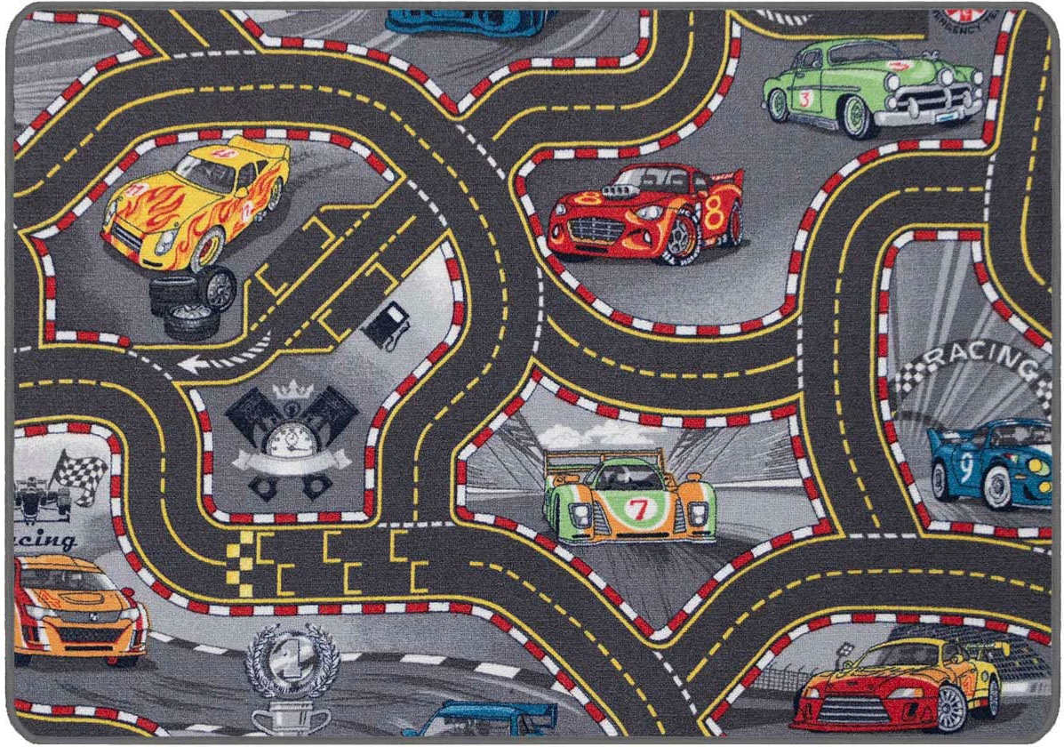 Image of Primaflor-Ideen in Textil Kinderteppich »Spielteppich CARS«, rechteckig, 6,5 mm Höhe, Kurzflor, Strassen-Spiel-Teppich, Motiv Autos, Kinderzimmer bei Ackermann Versand Schweiz