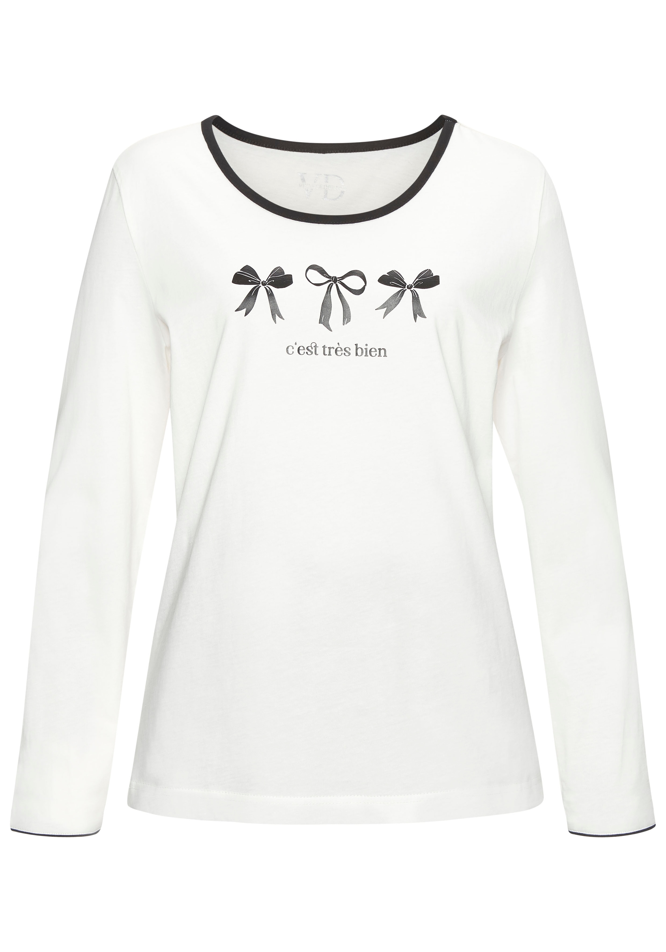 Vivance Dreams Pyjama Set, 2 cuis tlg., Mit süssem Schleifenmuster