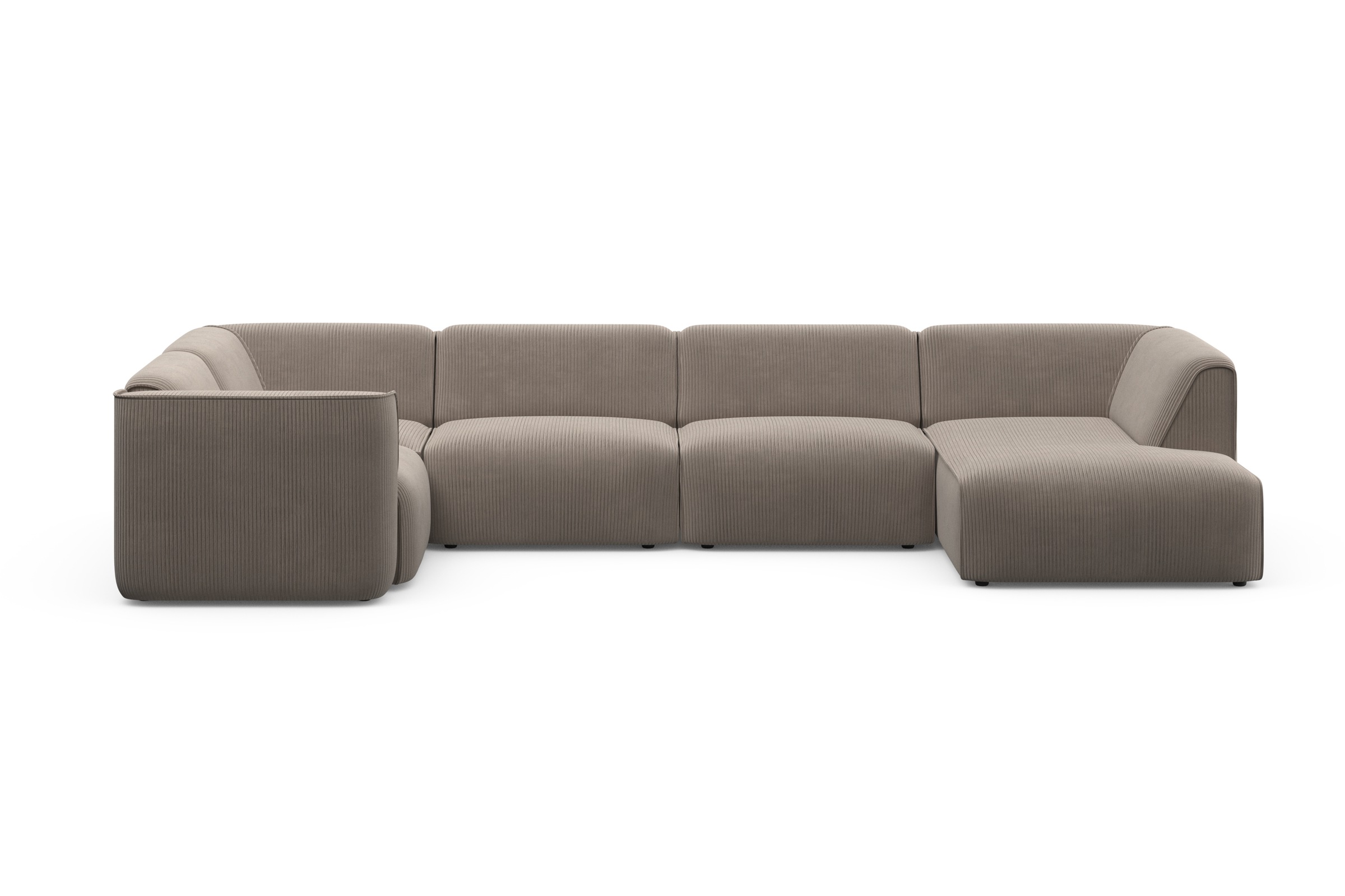 RAUM.ID Wohnlandschaft »Merid U-Form, jederzeit durch Module erweiterbar, B/T/H: 367/206/70 cm«, als Modul oder separat verwendbar, für individuelle Zusammenstellung