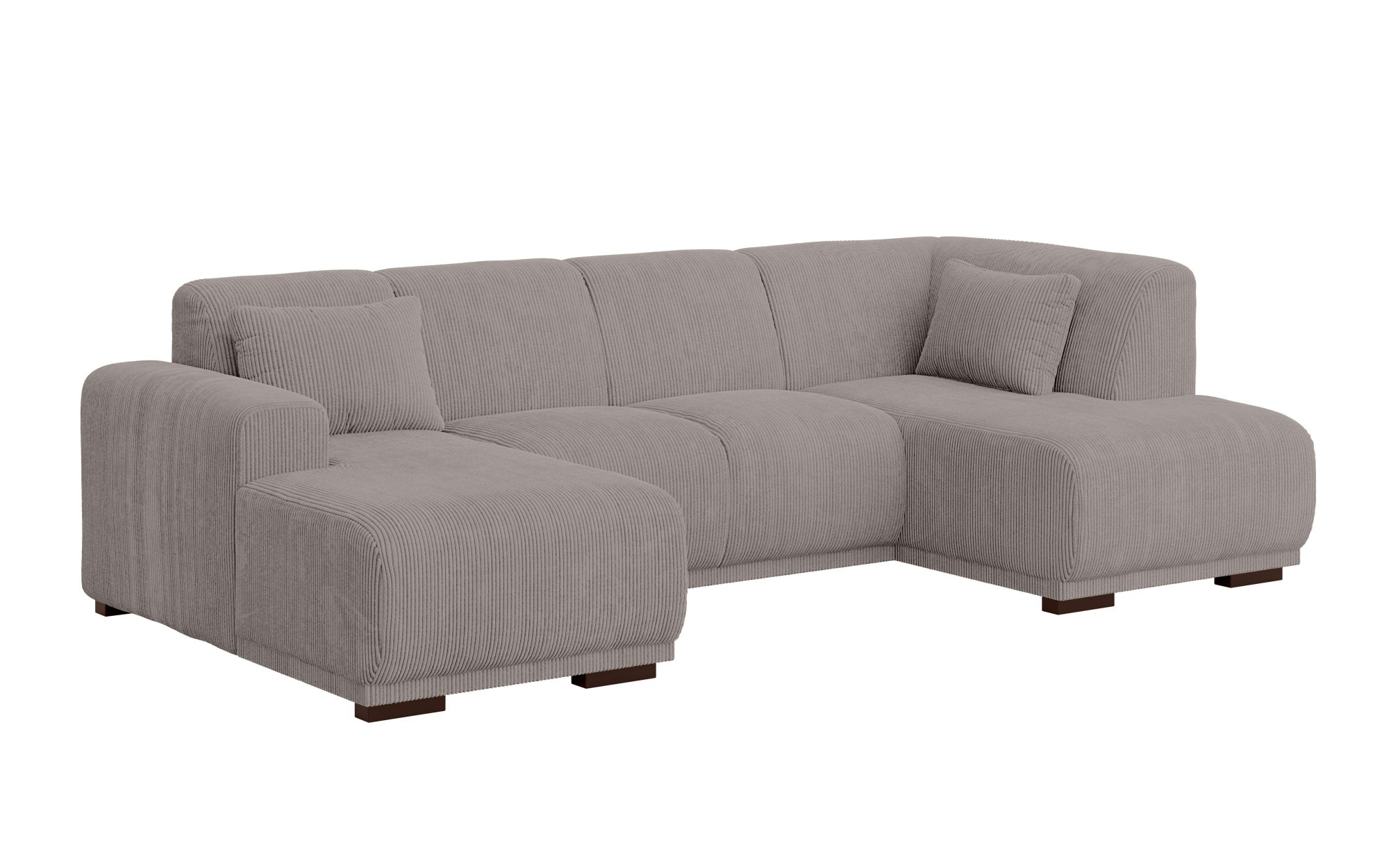 Home affaire Wohnlandschaft »BORNHOLM U-Form mit Recamiere rechts/links, B/T/H: 300/162/85 cm«, U-Form mit Wellenunterfederung, Recamiere rechts oder links bestellbar