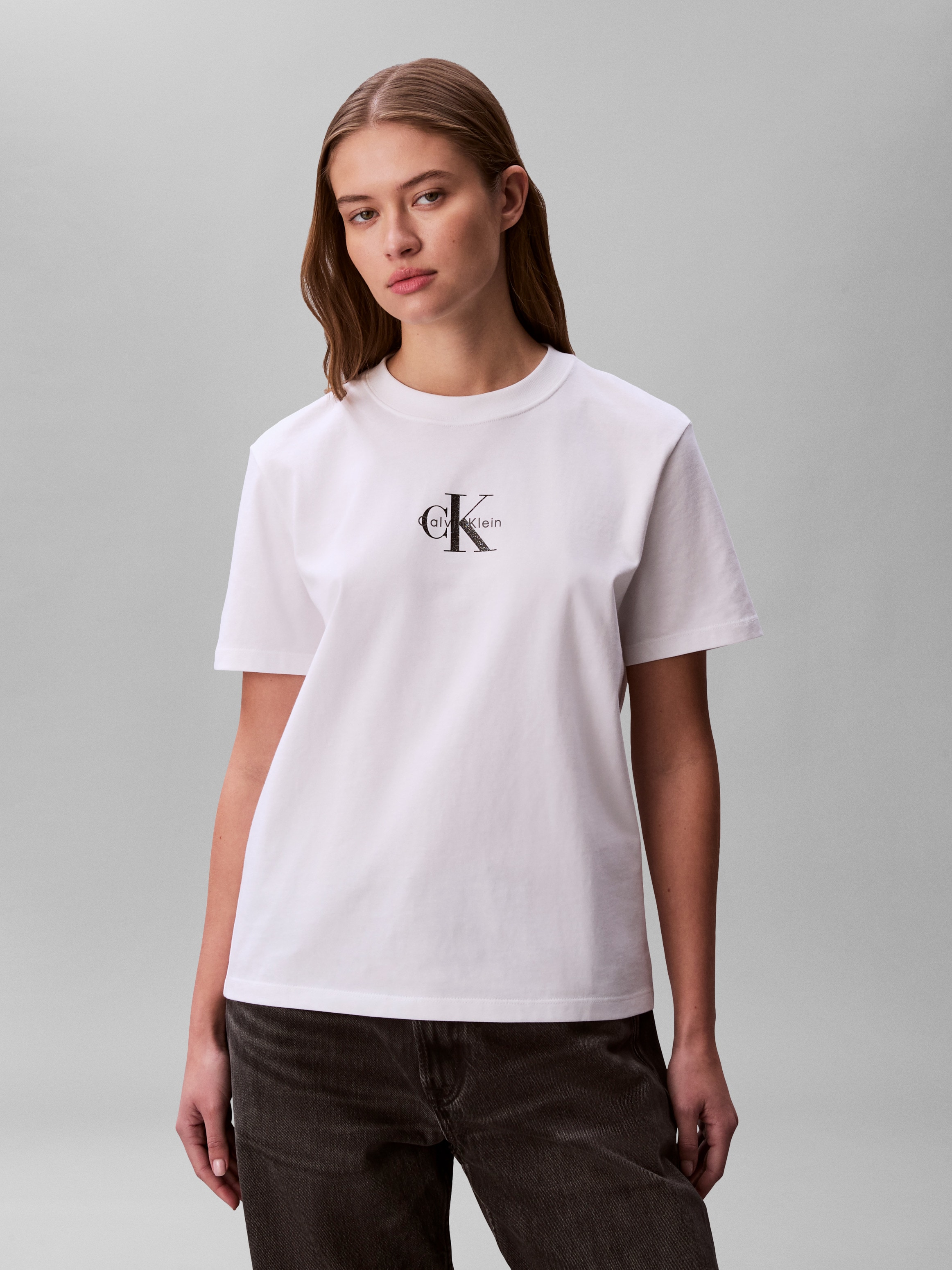 Image of Calvin Klein Kurzarmshirt "SS 20s CLASSIC LOGO TEE" Mit Glitzer-Logo
