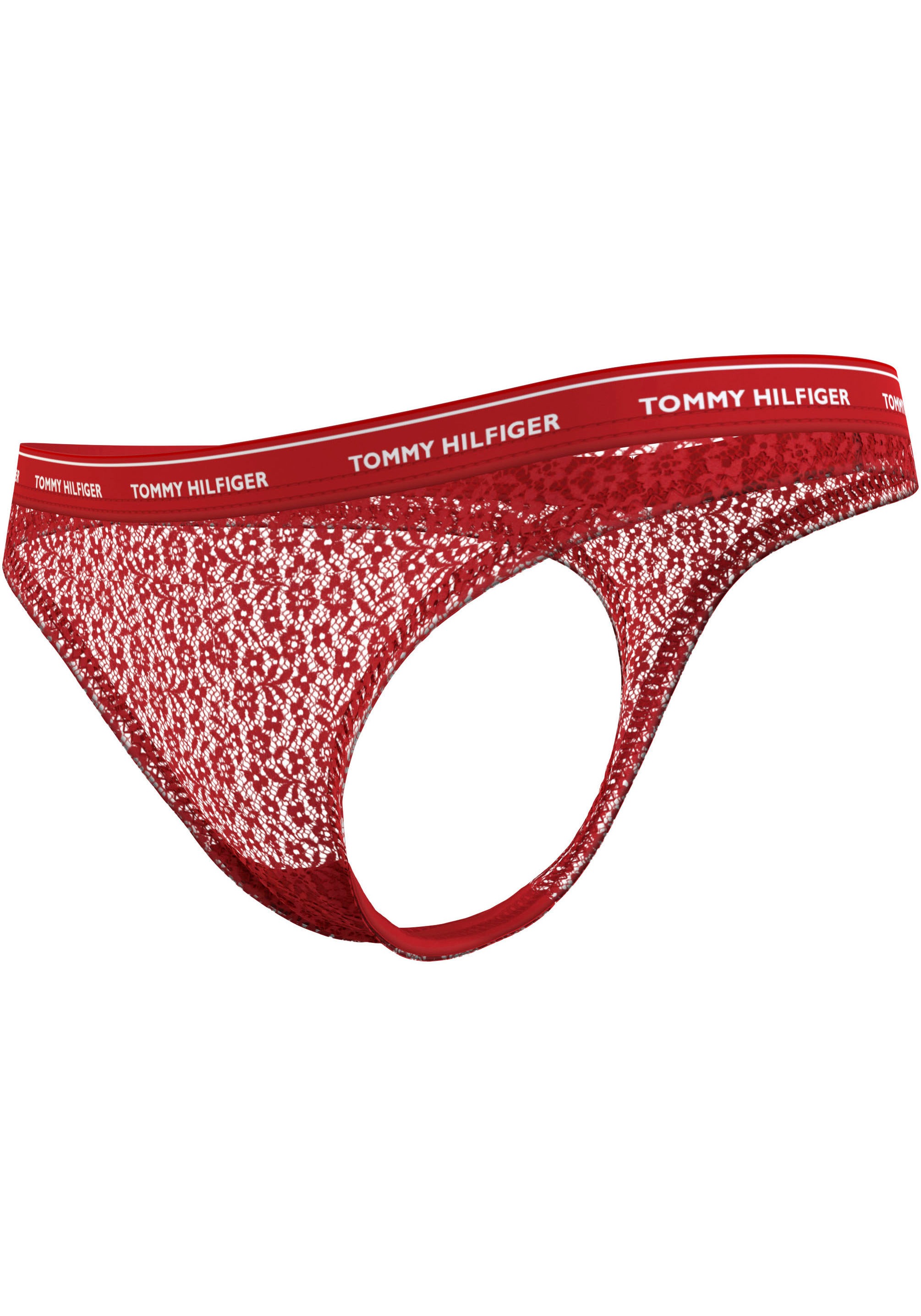 Tommy Hilfiger Underwear Slip »3 PACK THONG LACE (EXT SIZES)«, (Packung, 3er-Pack), mit Tommy Hilfiger Logobund