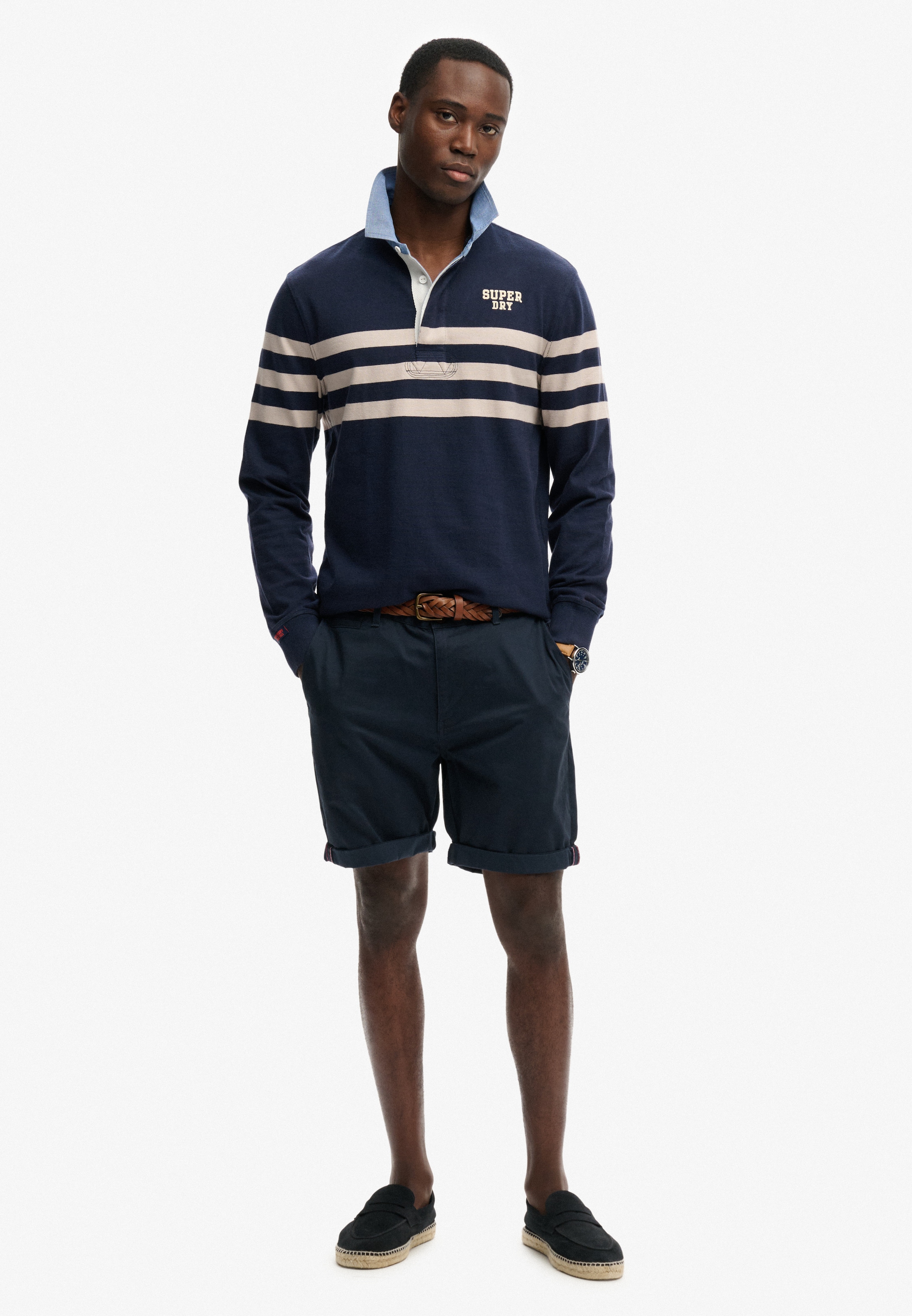 Superdry Langarm-Poloshirt »VINTAGE CHESTBAND RUGBY« Baumwolle, relaxed fit