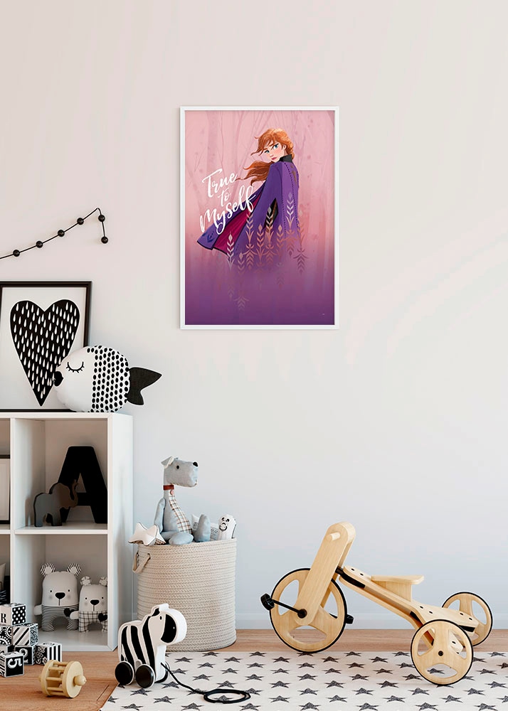 Komar Bild »Frozen Anna True to Myself«, Disney, (1 St.), Wandbild zur Dekoration im Kinderzimmer - ohne Rahmen
