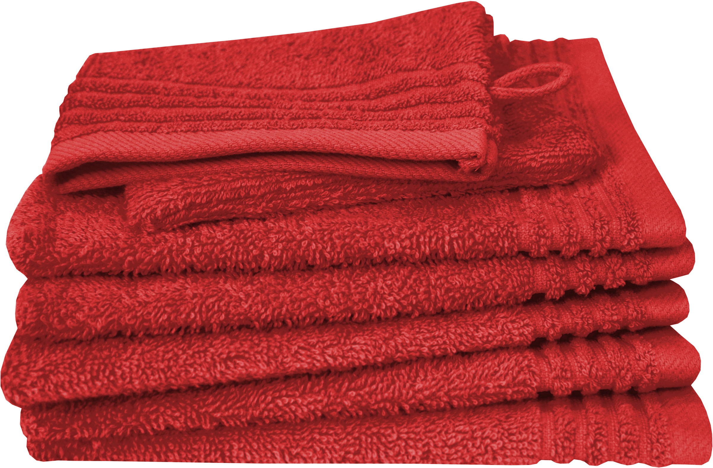 Dyckhoff Gant de toilette »Waschhandschuh-Set BRILLANT 6-tlg., Baumwolle, 550 g/m²« Coton