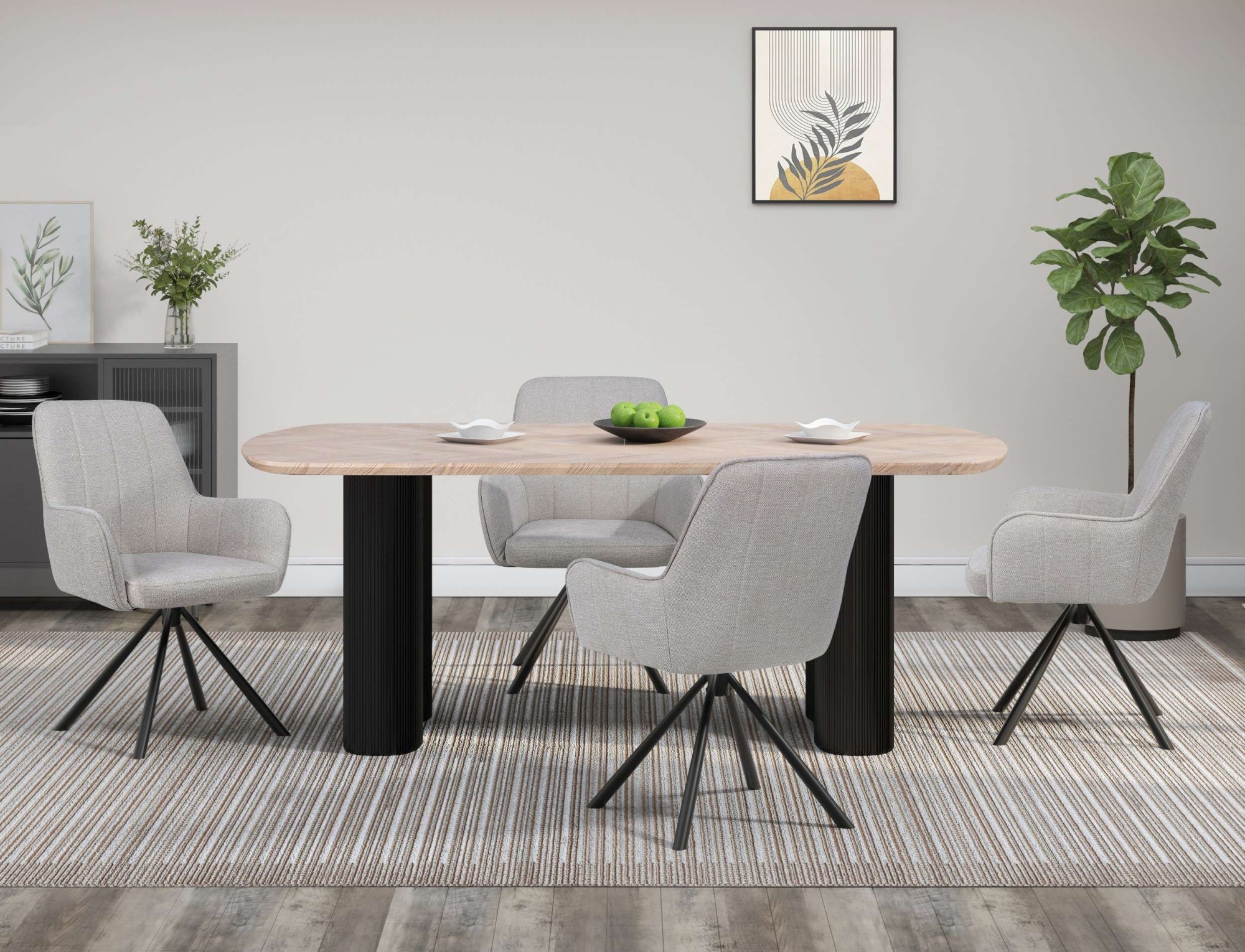 GOODproduct Chaise de salle à manger »Flaurent« () 2 cuisgepolsterte Rückenlehne, Armlehne und Sitzfläche, Sitzhöhe 50 cm