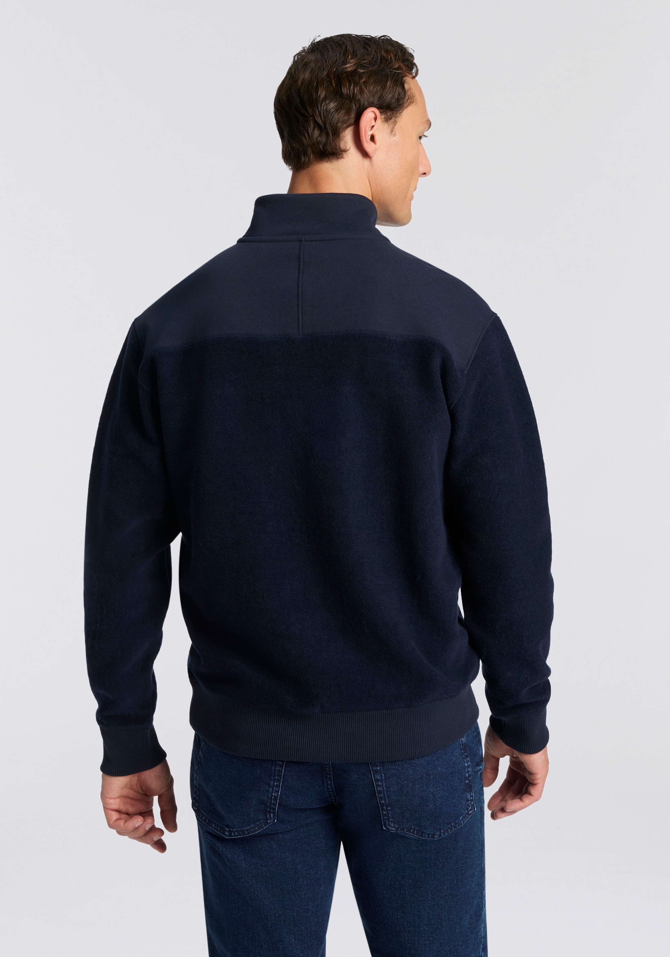 BOSS ORANGE Sweatshirt »Ze winterbrush«, regular fit, mit Stehkragen und Reissverschluss
