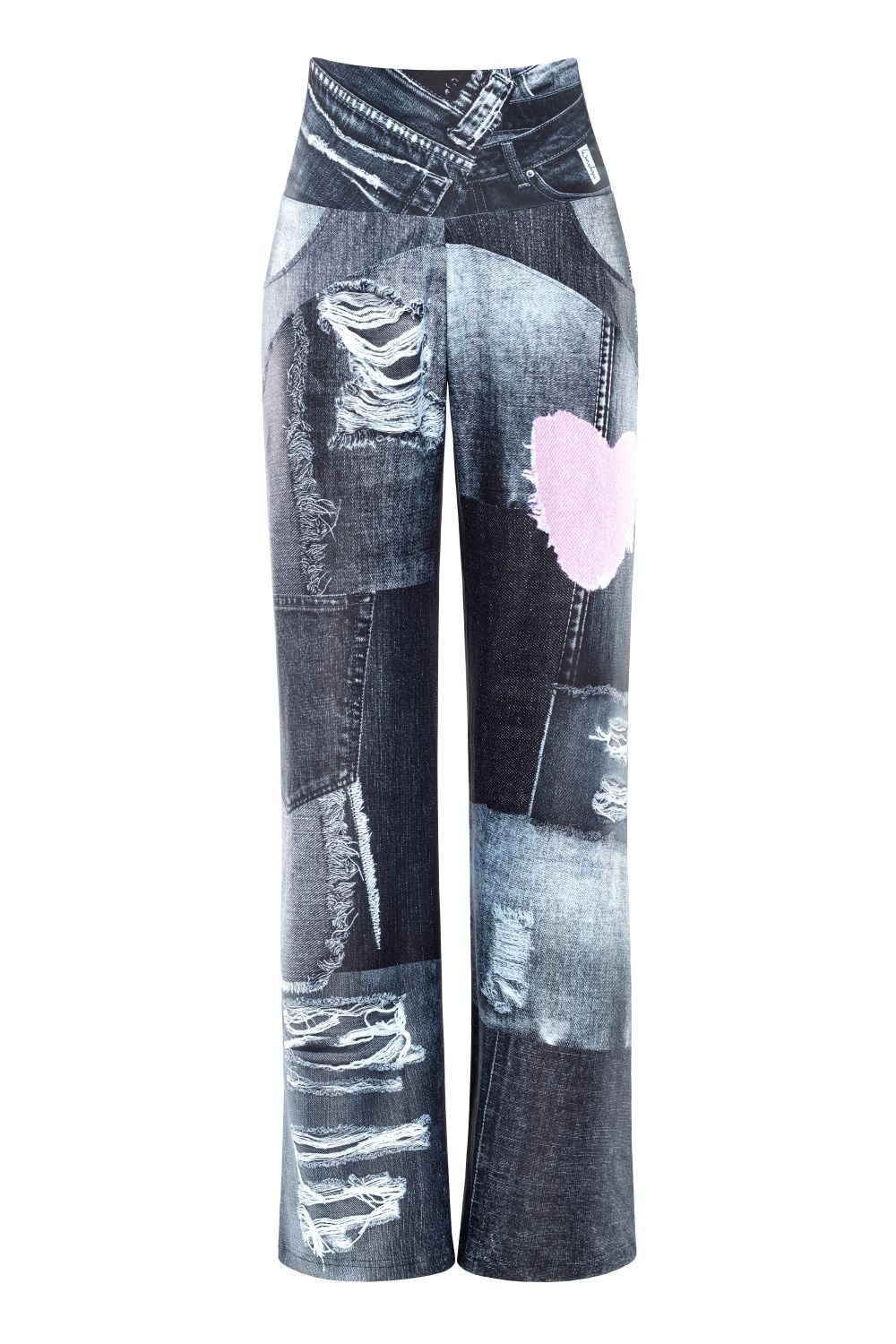 Image of Winshape Sporthose "Functional Comfort Wide Leg Pants CUL105C" mit Patchwork-Print