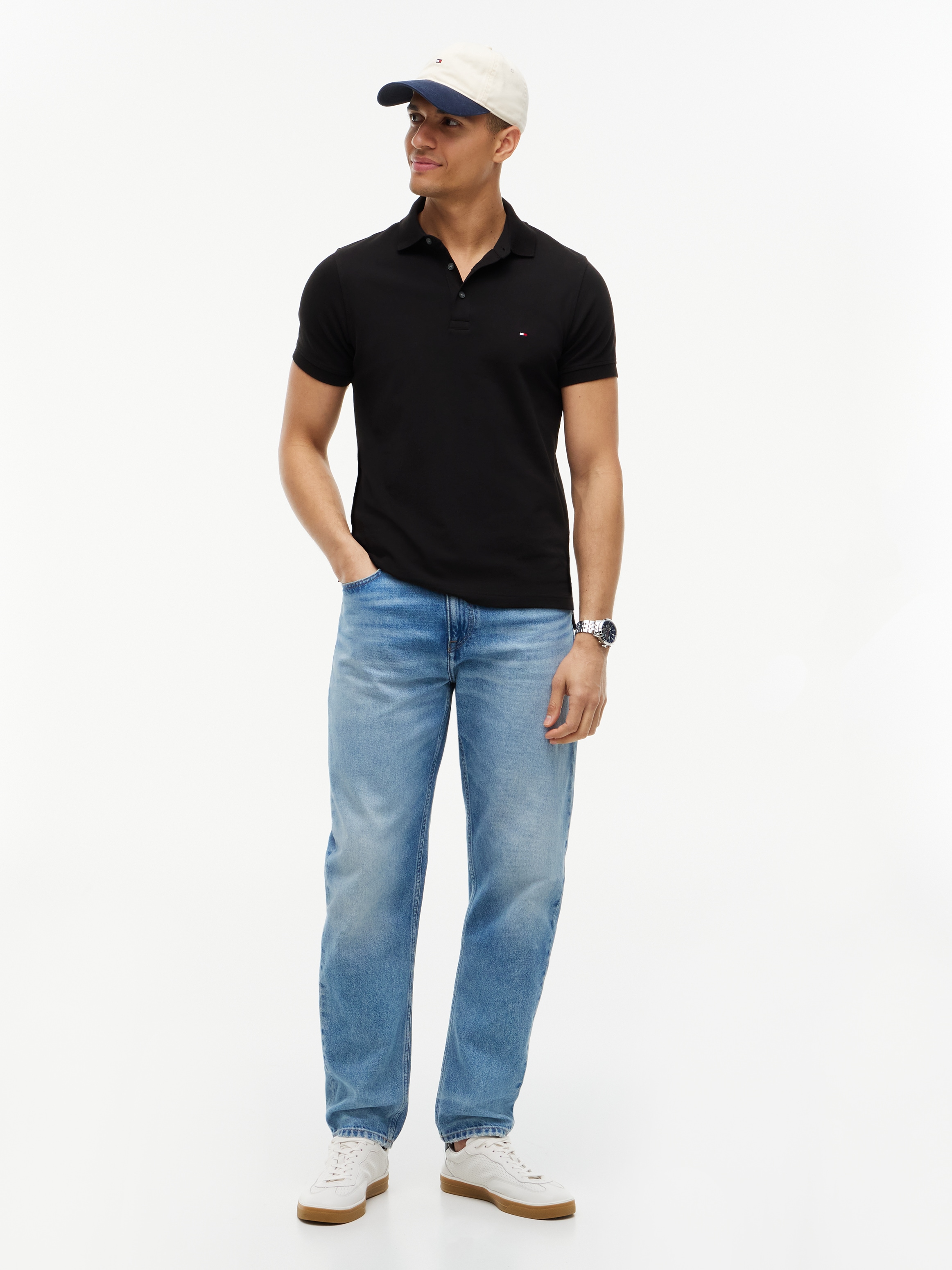 Tommy Hilfiger Poloshirt »1985 SLIM POLO« mit Stickerei, Piqué-Qualität, Slim fit