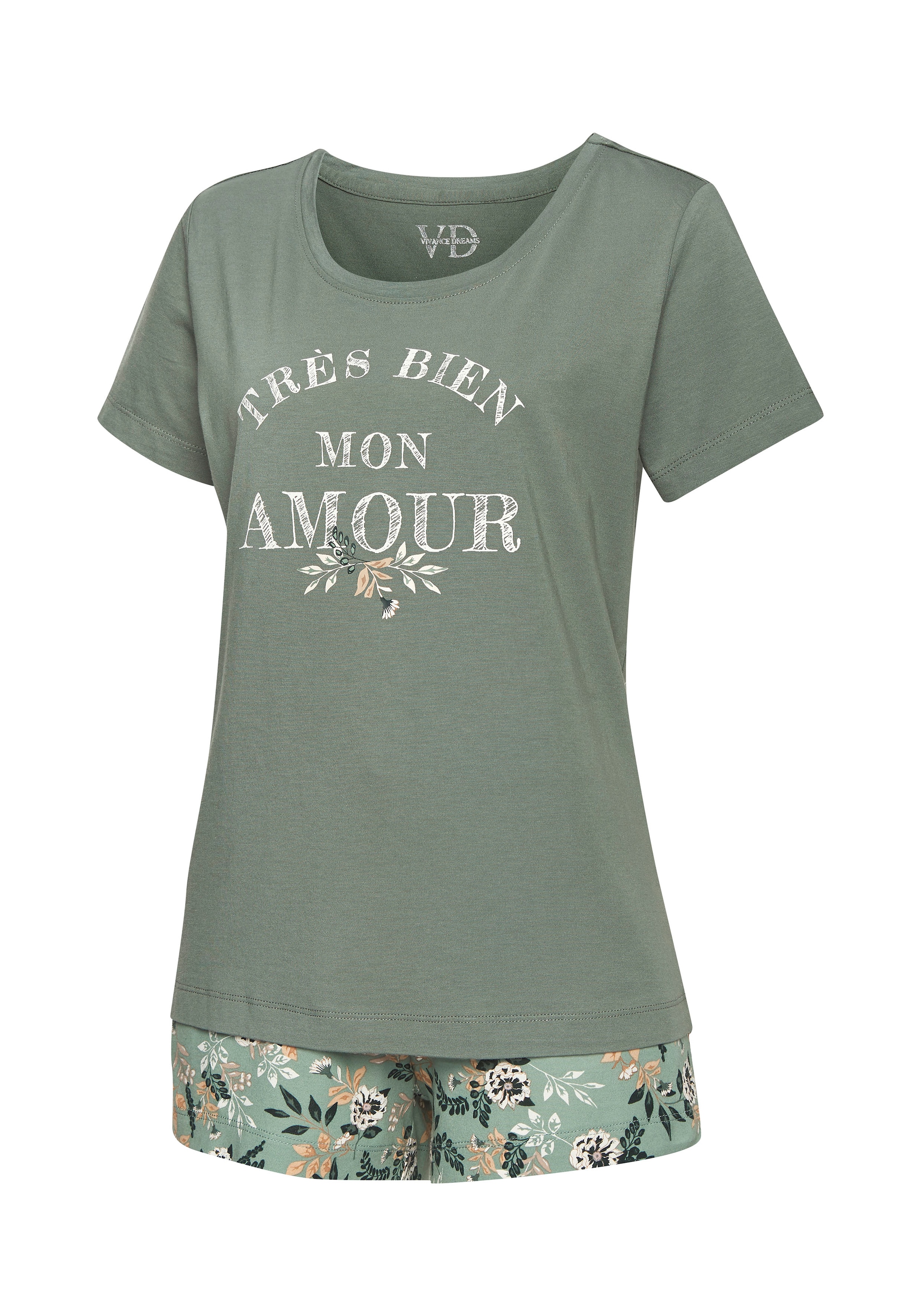 Vivance Dreams Shorty Set, 2 tlg. mit romantischem Blumendruck