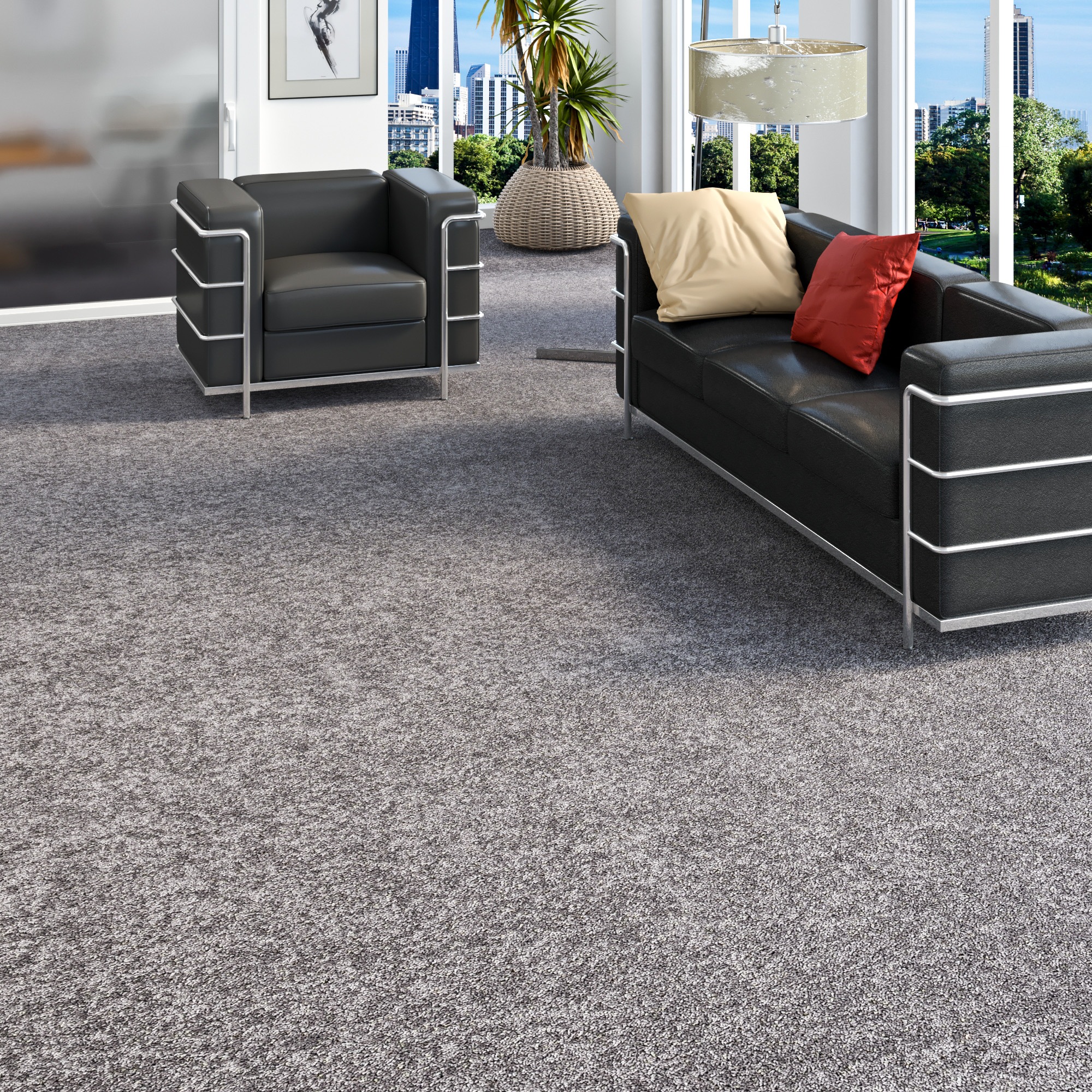 Image of GOODproduct Teppichboden "Rava, Velours, Gesamthöhe 16 mm" rechteckig Uni Farben, Breite 400 cm, weich, strapazierfähig, Wohnzimmer
