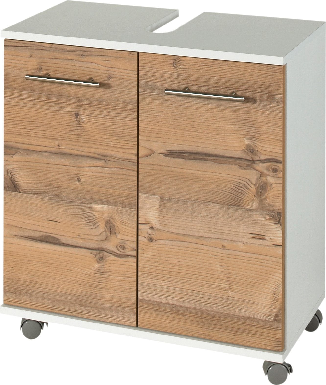 Image of welltime Waschbeckenunterschrank "Emmi, Breite 59 cm" Siphonausschnitt, Metallbeschläge