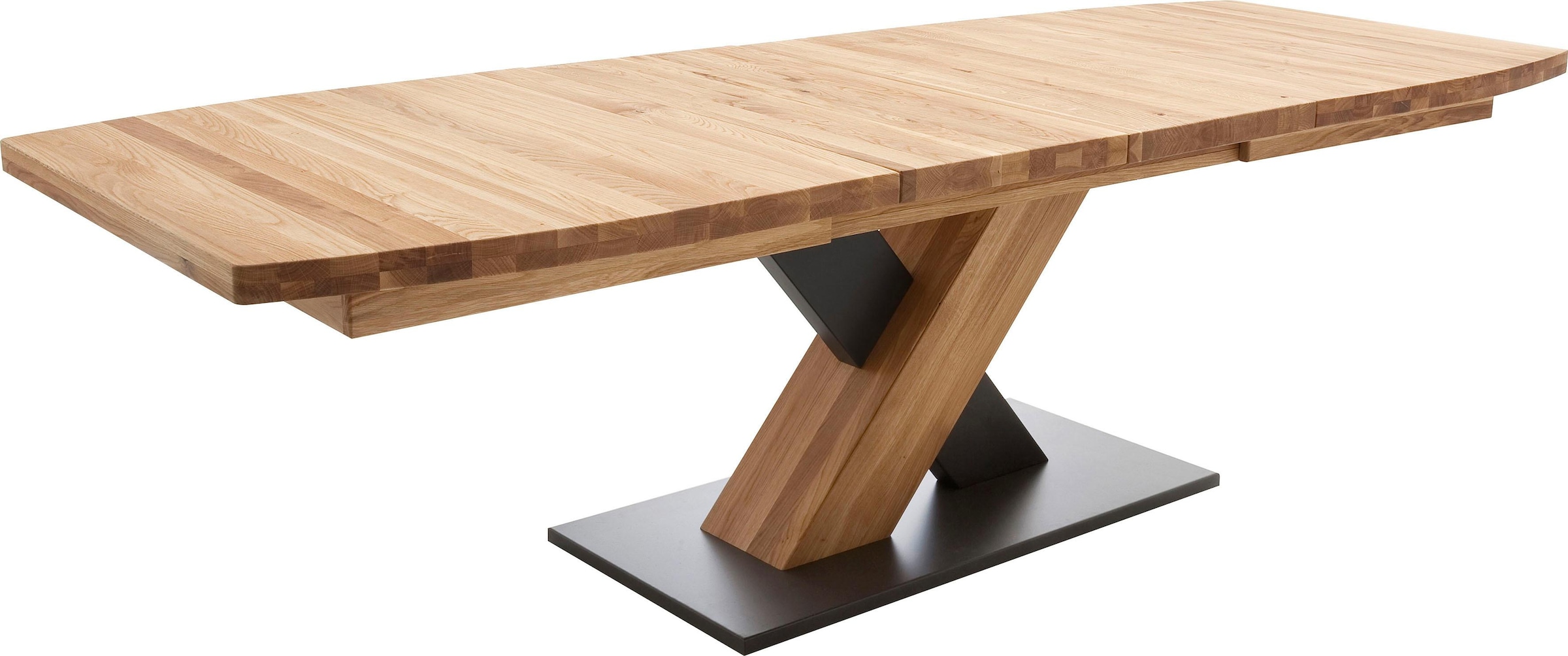 MCA furniture Table de salle à manger »Mendoza« Esstisch Bootsform mit X-Säule, ausziehbar