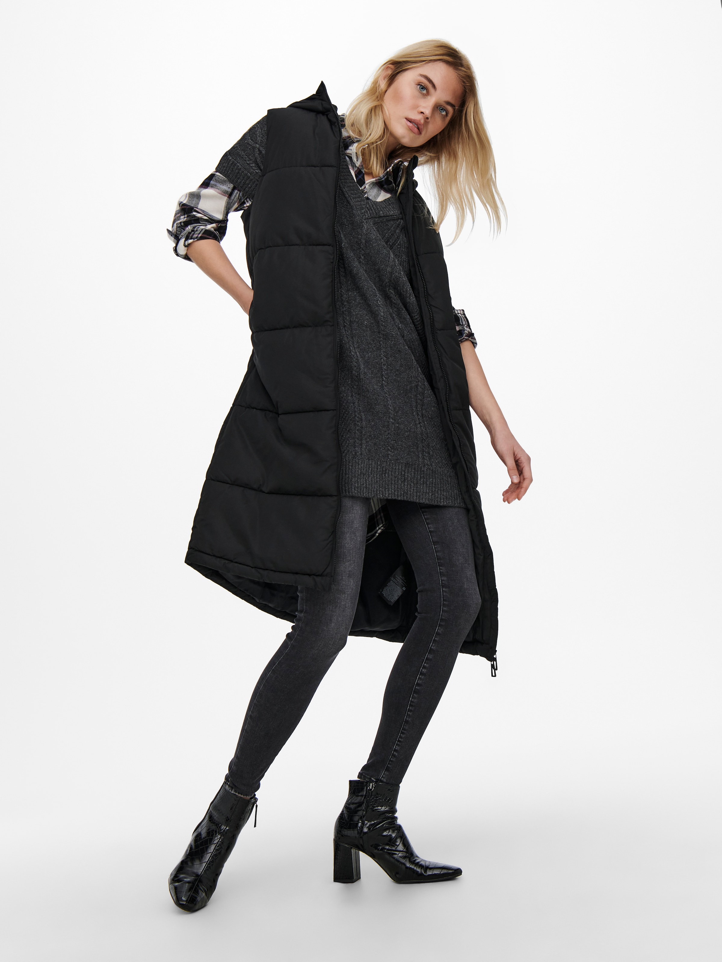 ONLY Steppweste »ONLALINA LONG WAISTCOAT OTW NOOS«
