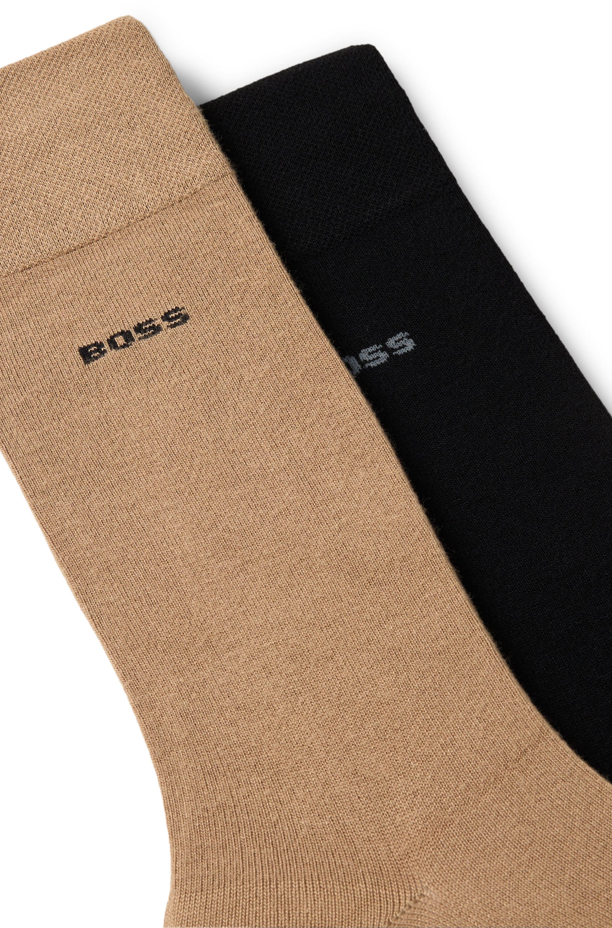 BOSS Businesssocken »2P RS Bamboo 1027« Packung, 2 Paar tlg. mit Strickbündchen