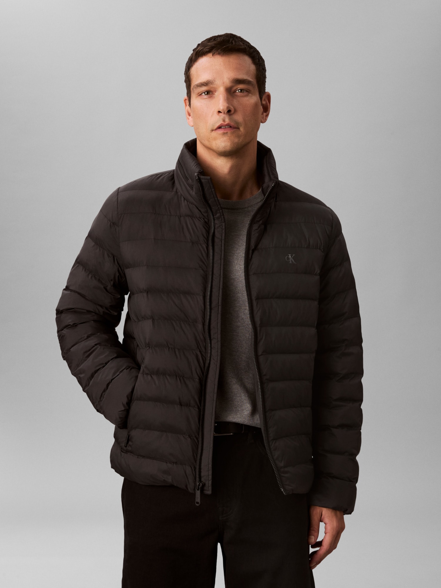 Image of Calvin Klein Steppjacke "LS NYLN MD WT HDD F" mit Kapuze Regular fit mit Kapuze im Kragen