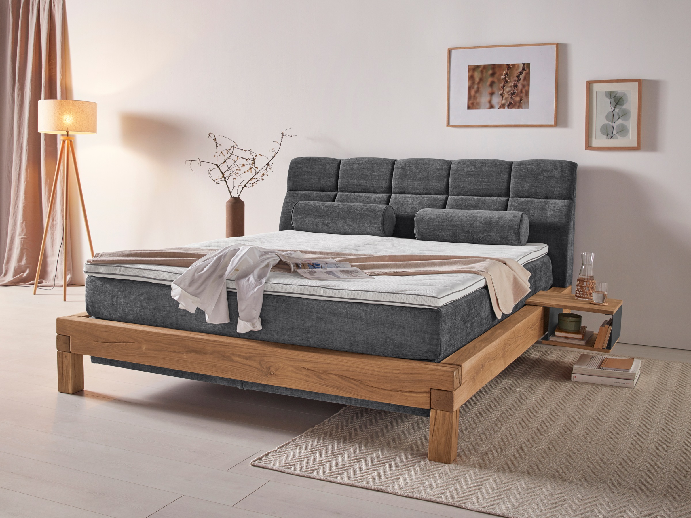 Home affaire Boxspringbett »Villads«, Liegefläche: 180/200 cm, Inside-Boxspring-Unterbau, recycelte Stoffe