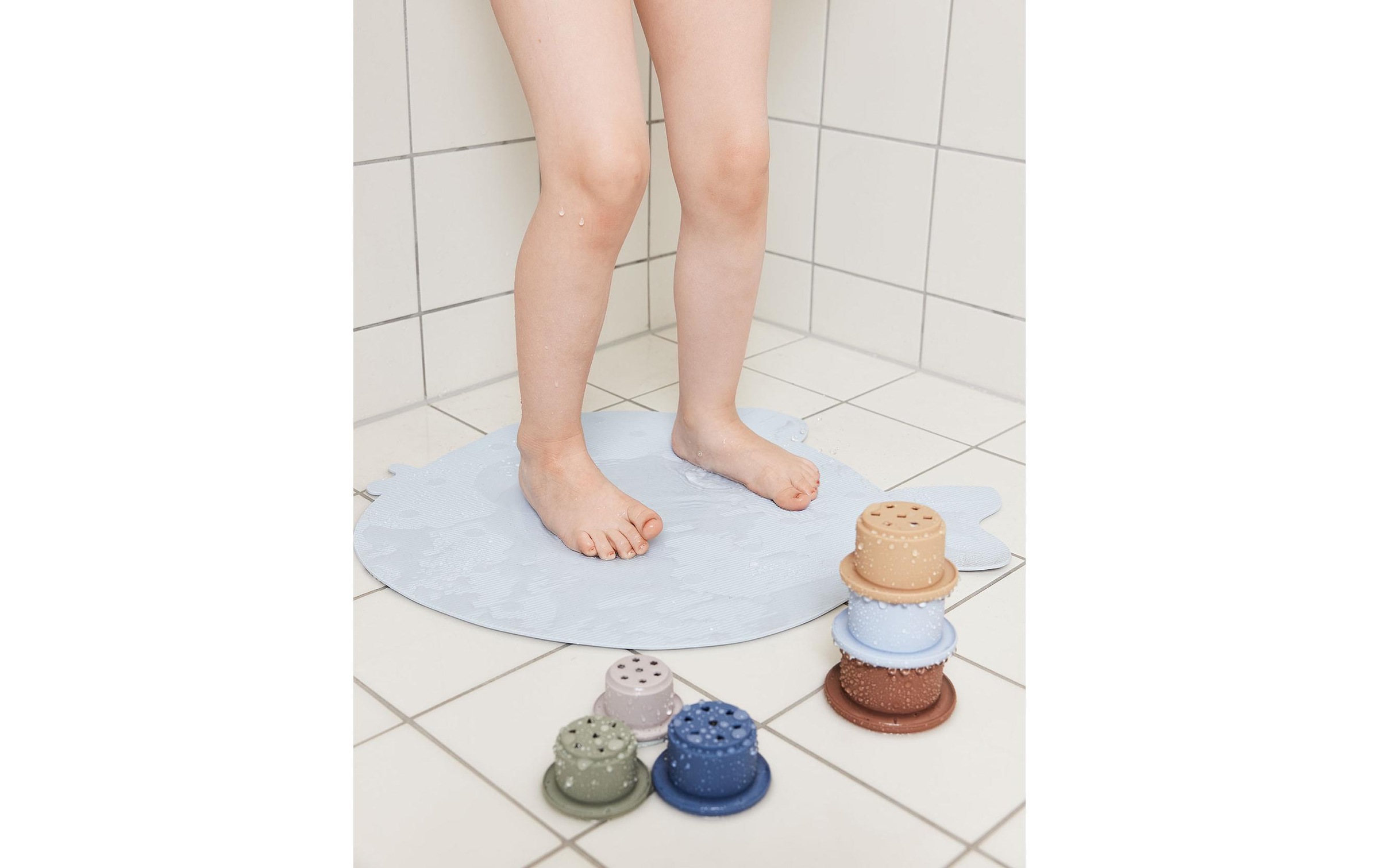 Tappetino da bagno OYOY Blu Plastica 43.5 x 52 cm L 43.5 P 52 cm - Colore: azzurro - Materiale: Silicone