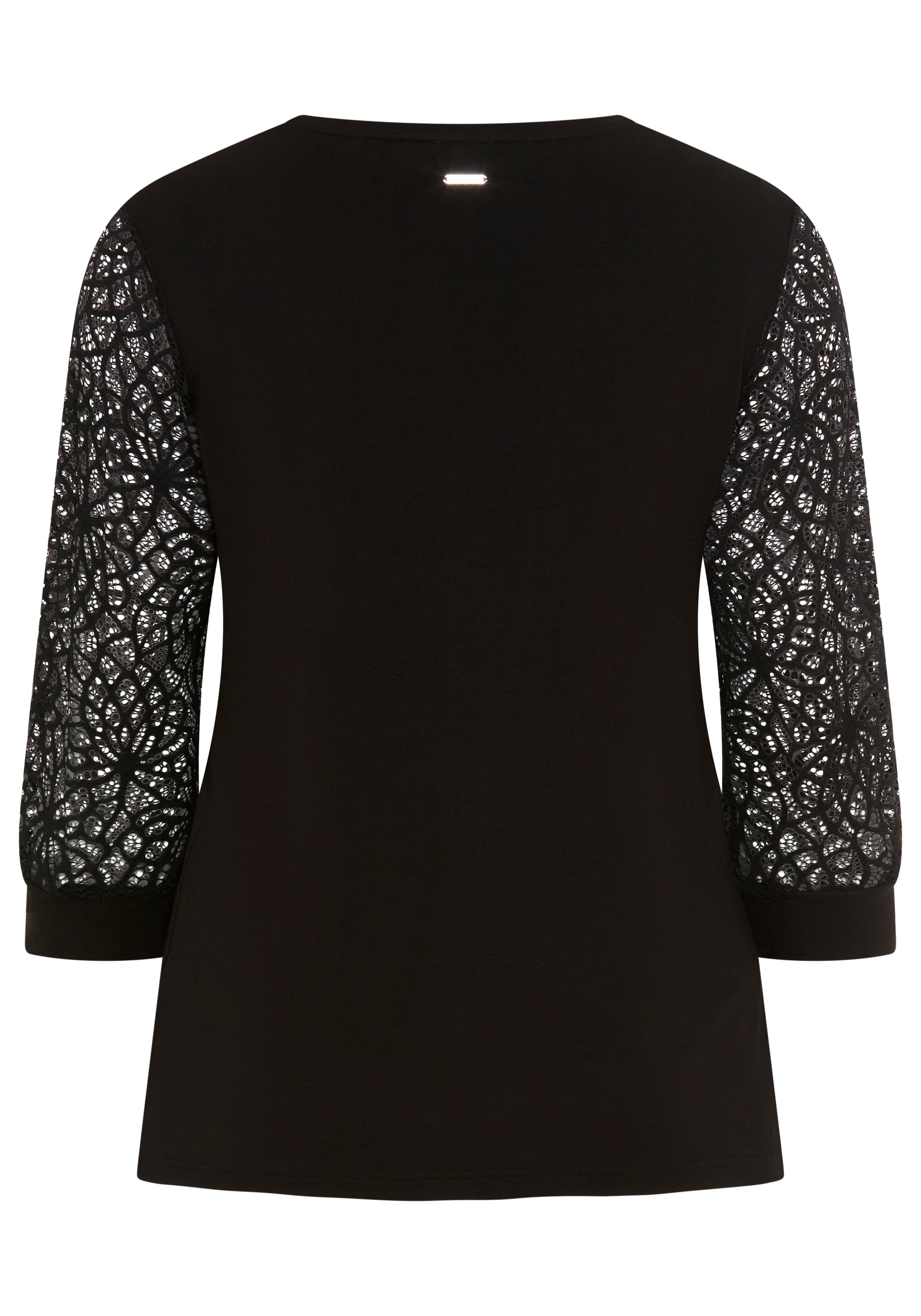 Laura Scott CURVE Chemise en dentelle »Grosse Grössen« coupe ajustée, avec manches bouffantes, manches 3/4, col rond