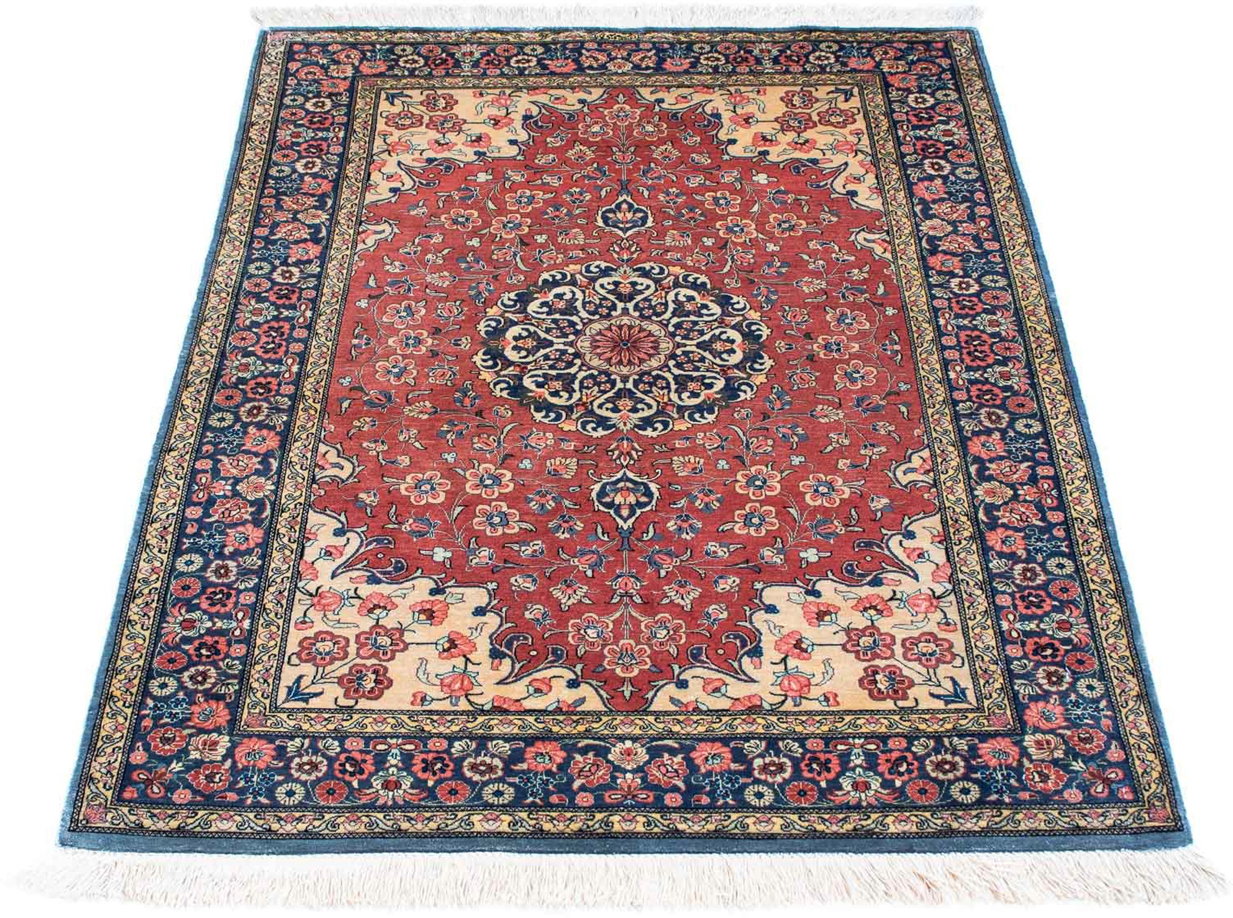 Image of morgenland Orientteppich »Perser - Ghom - 121 x 78 cm - rost«, rechteckig, 10 mm Höhe, Wohnzimmer, Handgeknüpft, Einzelstück mit Zertifikat bei Ackermann Versand Schweiz