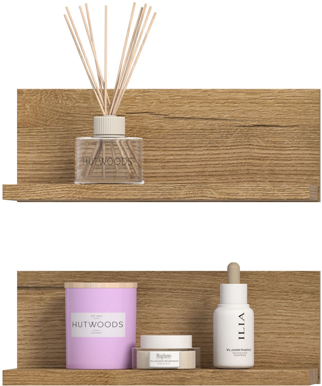 welltime Wandregal »VANN, 2er Set Wandboard, inkl. Montagematerial zur Wandmontage«