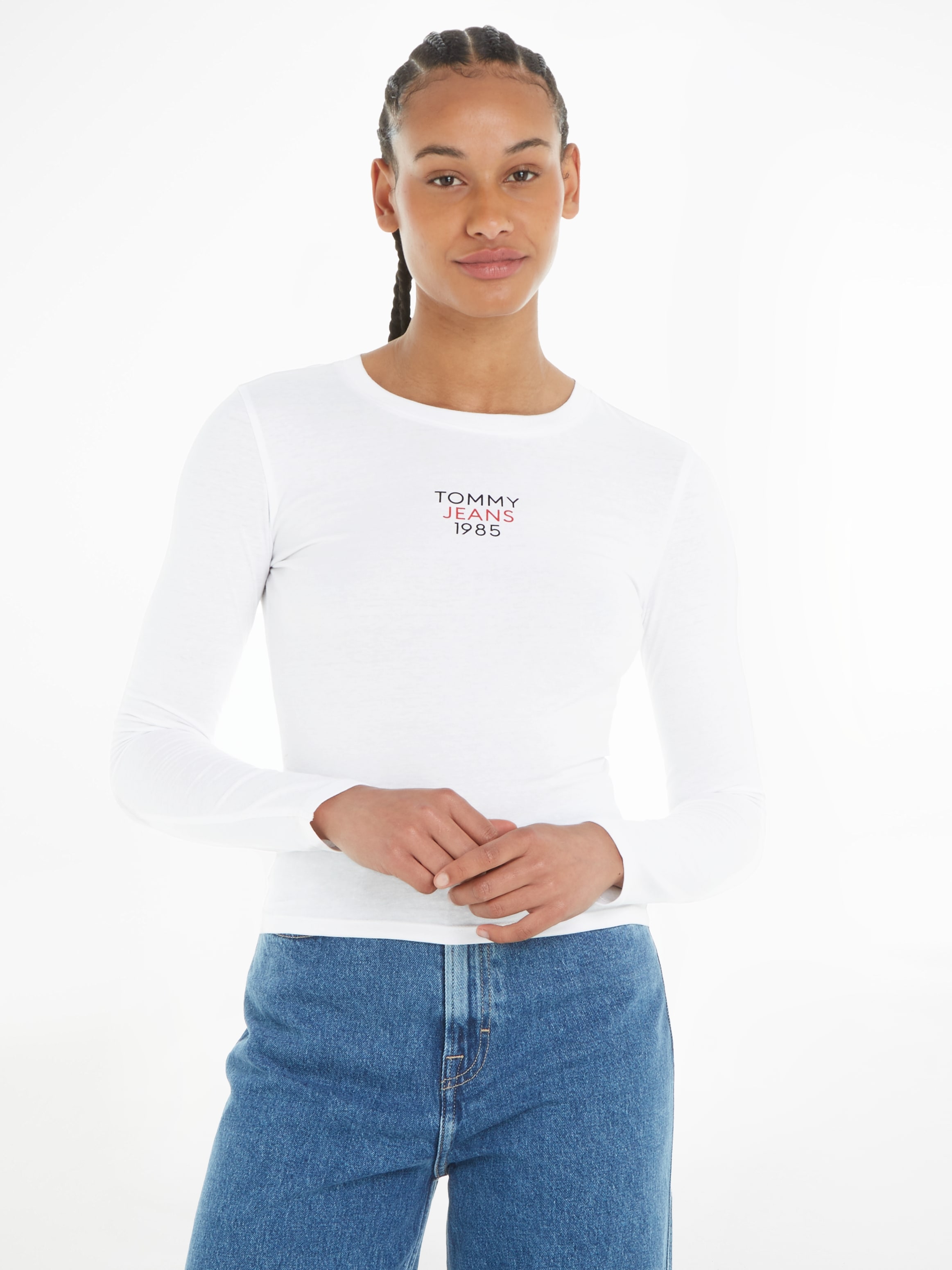 Tommy Jeans Langarmshirt »Slim Fit Essential Logo Longsleeve Shirt«, mit Logoschriftzug-Tommy Jeans 1