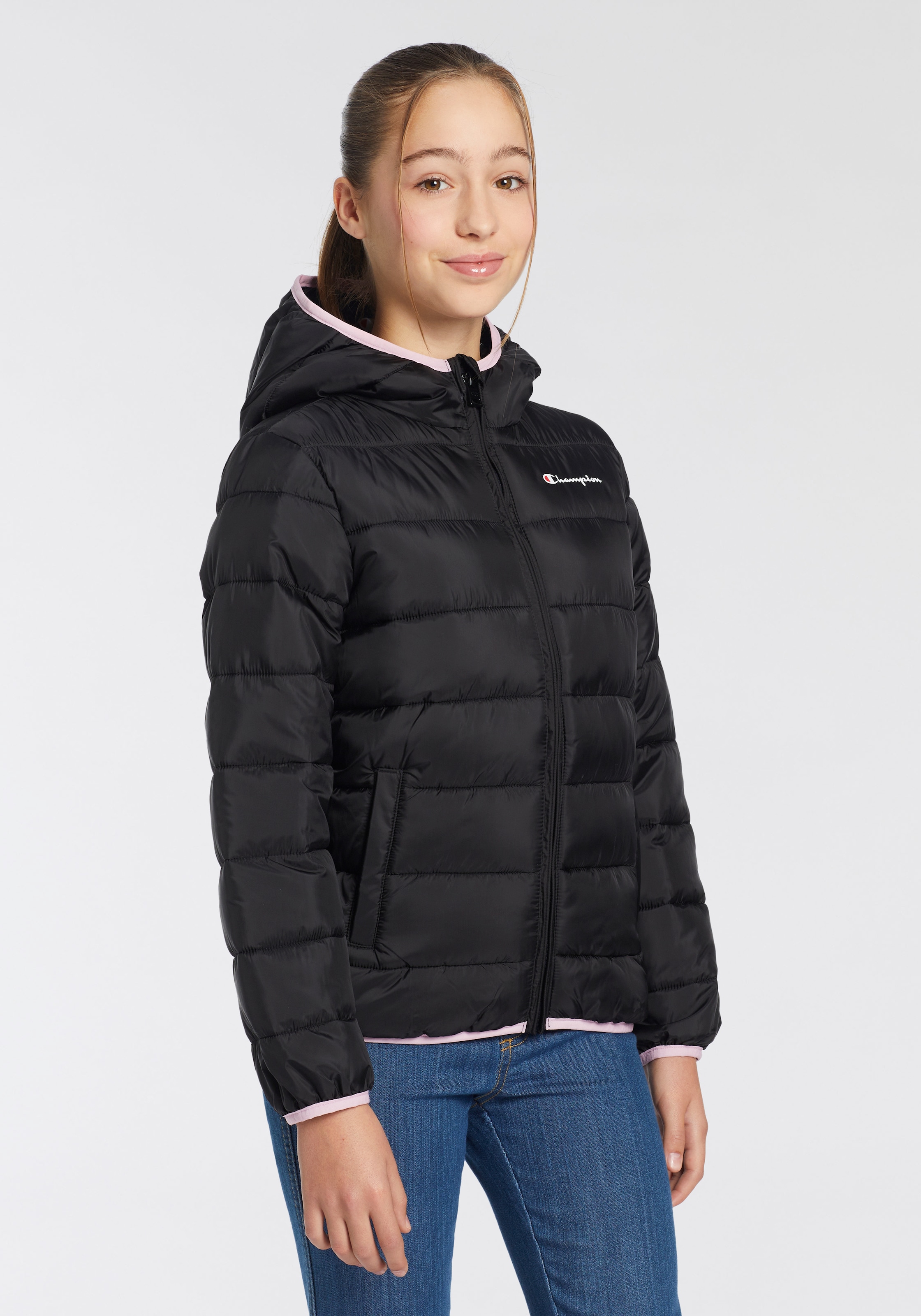 Champion Steppjacke, mit Kapuze, Für Kinder