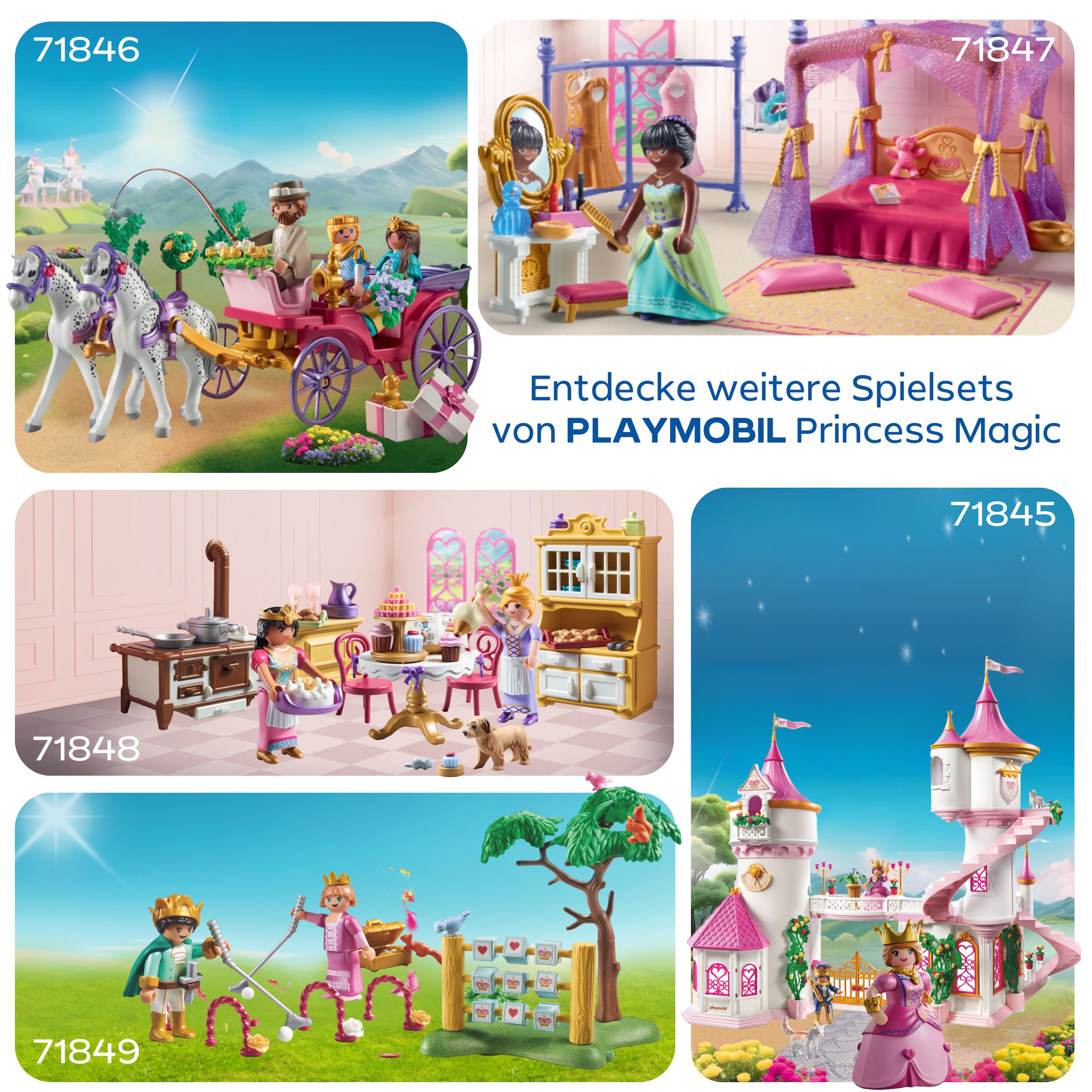 Playmobil® Jeu de construction »Prinzessinnenschloss mit Königspaar (71845), Playmobil Princess Magic« Made in Germany