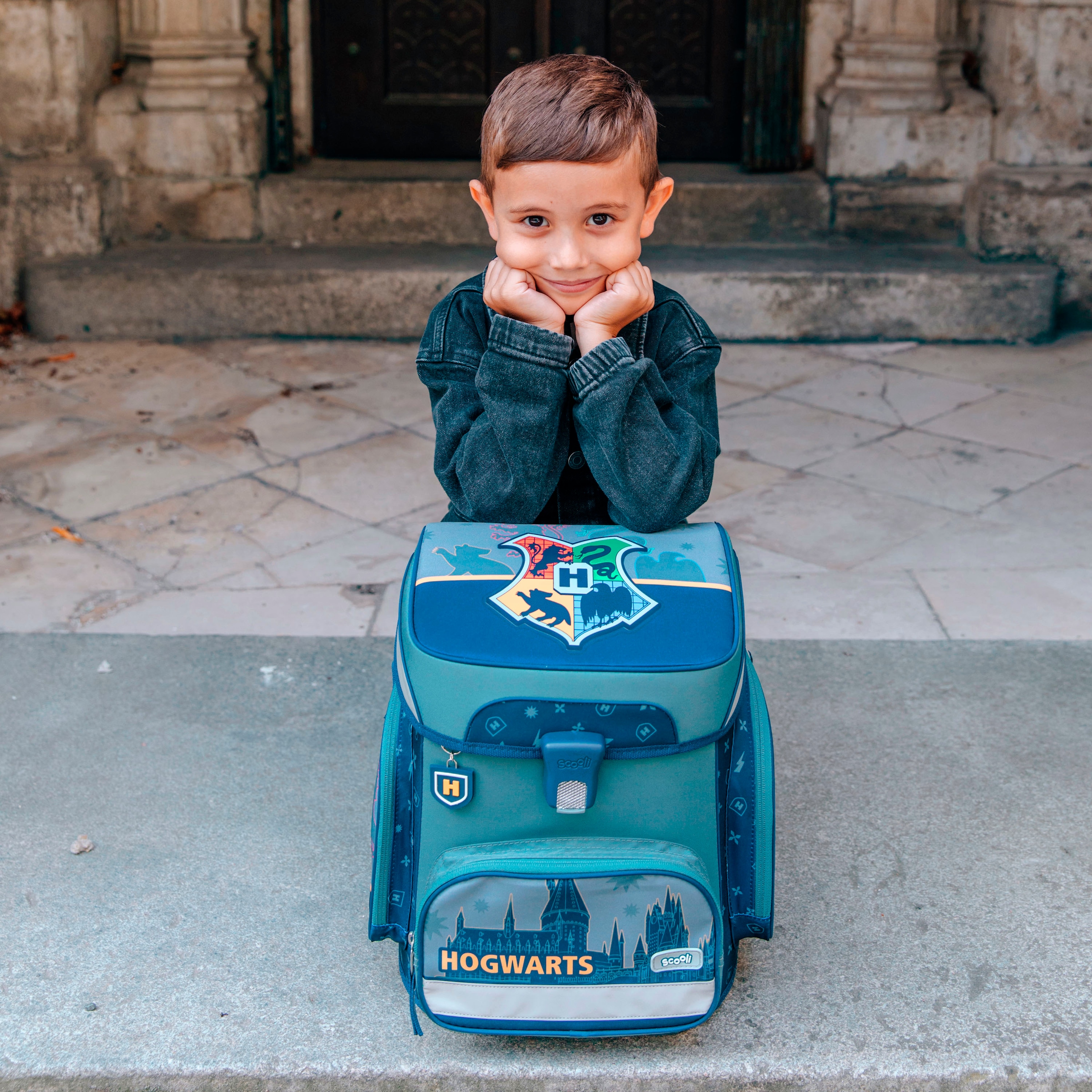Scooli Schulranzen »EasyFit, Harry Potter Hogwarts«, Reflektoren