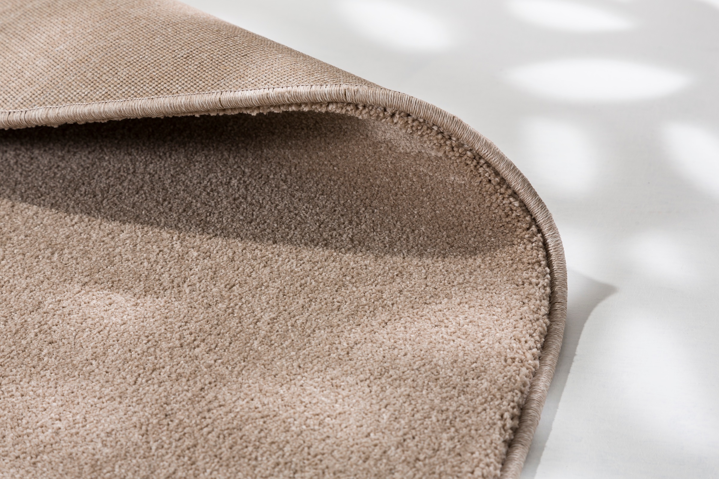 SCHÖNER WOHNEN-Kollektion Teppich »Pure 190« rund 21 mm Höhe Wohnzimmer, Schlafzimmer, uni, leichter Glanz, robuster Kurzflor