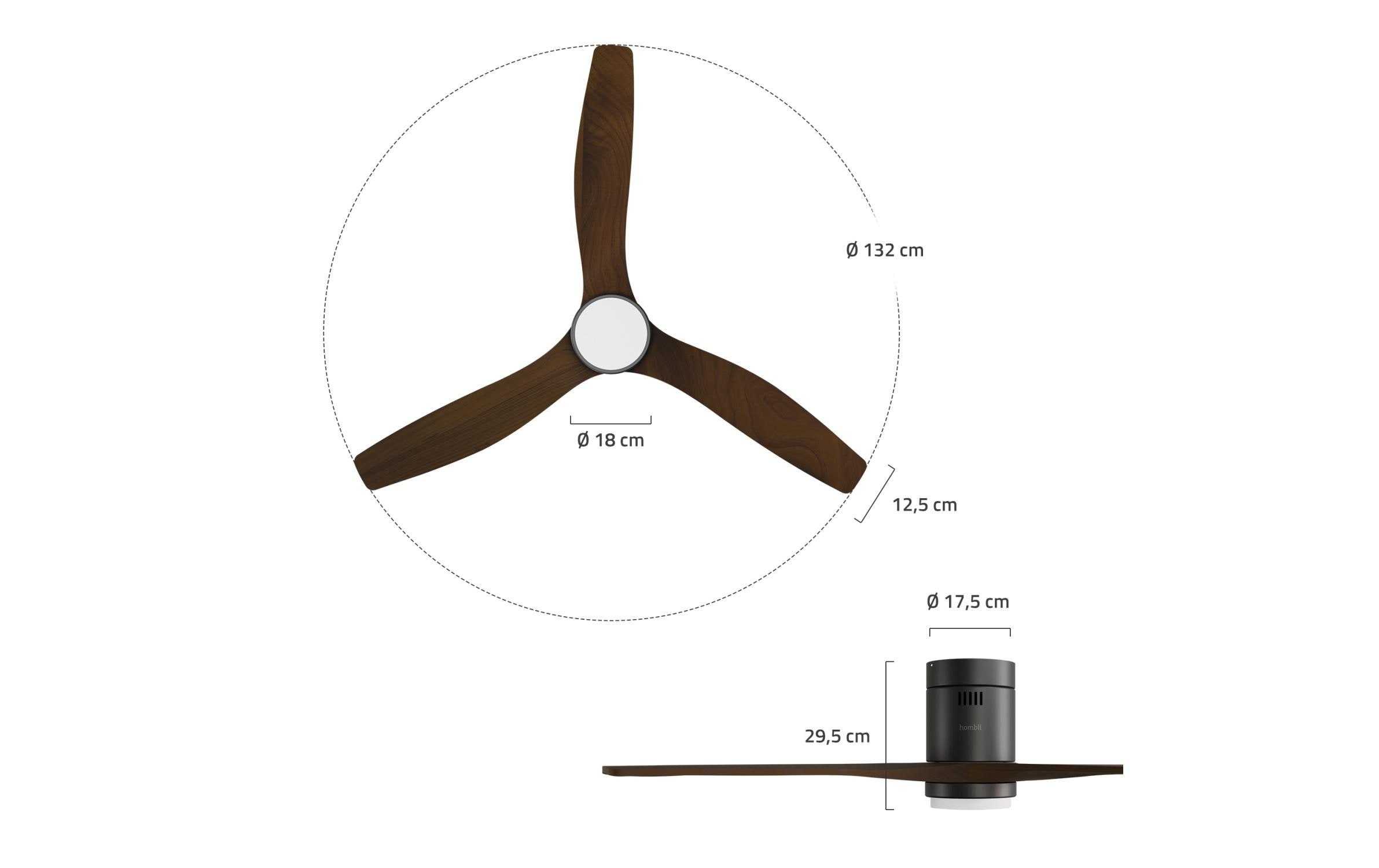 Hombli Deckenventilator »1320 mm« 132 cm Durchmesser