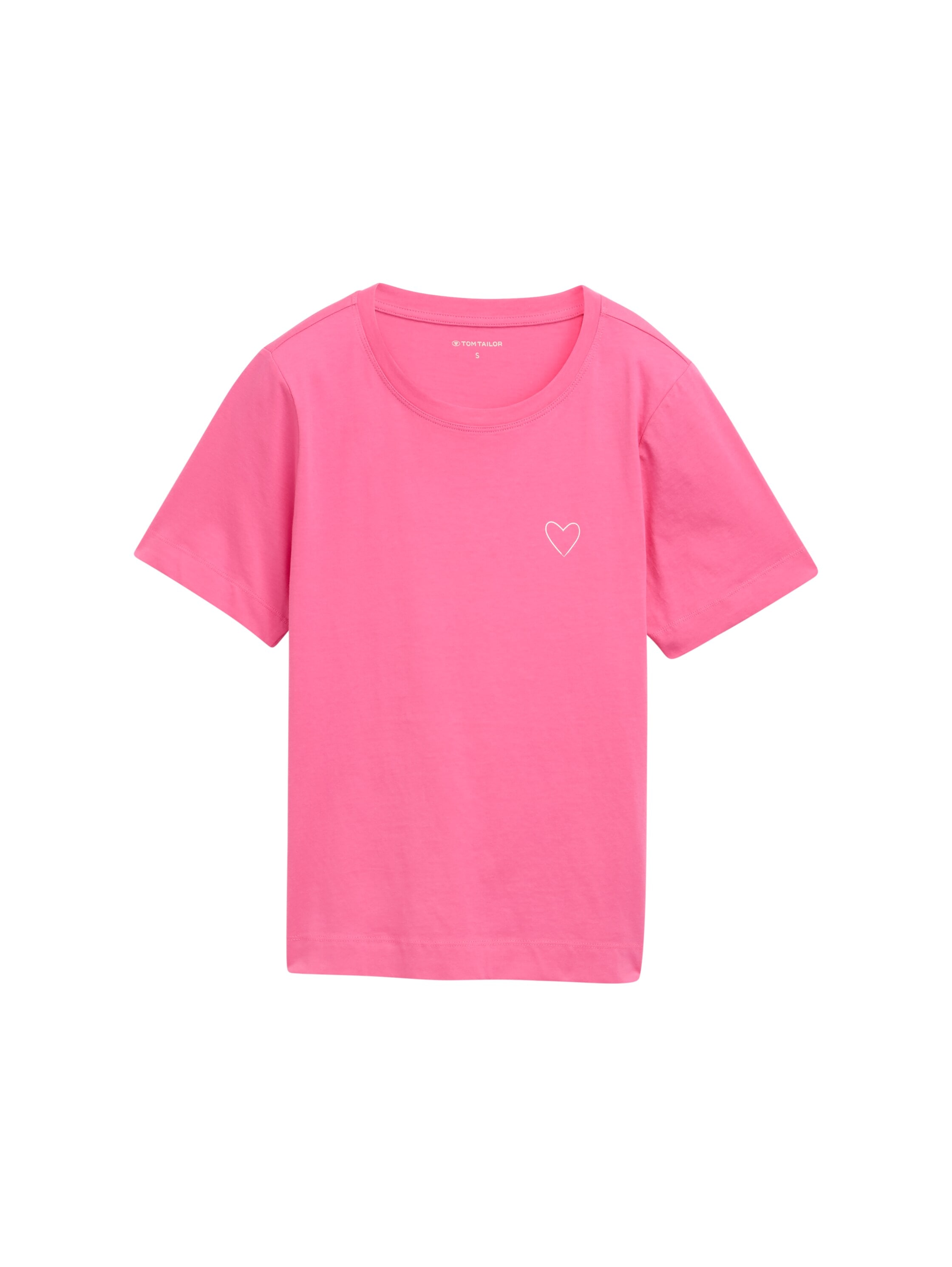 TOM TAILOR Rundhalsshirt, mit Herzmotiv als Frontprint
