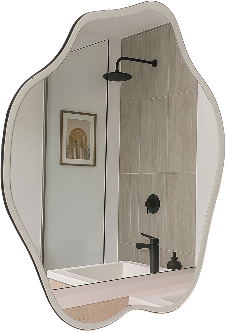 homsy by Ana Johnson Miroir mural »Missimi, Wanddekoration, 45x55cm« wellenförmig, wolkenförmig, Eleganz mit transparentem Rahmen