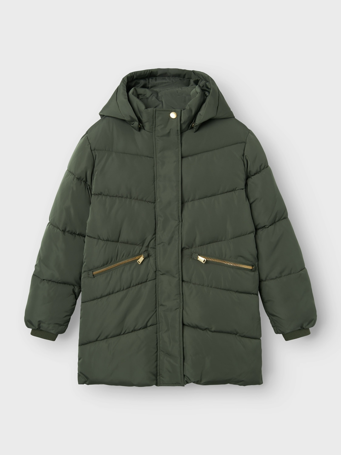 Name It Outdoorjacke »NKFMEMO JACKET LONG TB«, mit Kapuze, mit dekorativen und reflektierenden Details