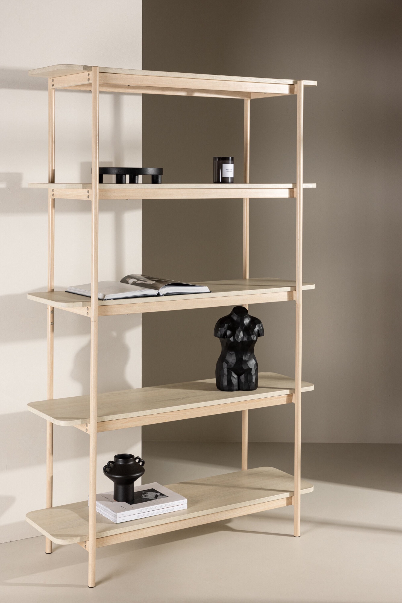 Venture Home Ablageregal »Heim, schlankes Standregal mit Stahlrahmen, Höhe 190 cm« Ablageregal, MDF, Stahlrahmen, FSC-zertifiziert